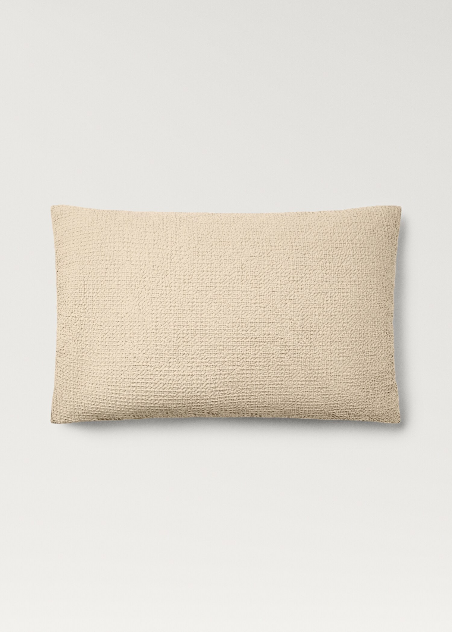 Deux taies d'oreiller en percale de coton gaufré 50x75 cm - Article sans modèle