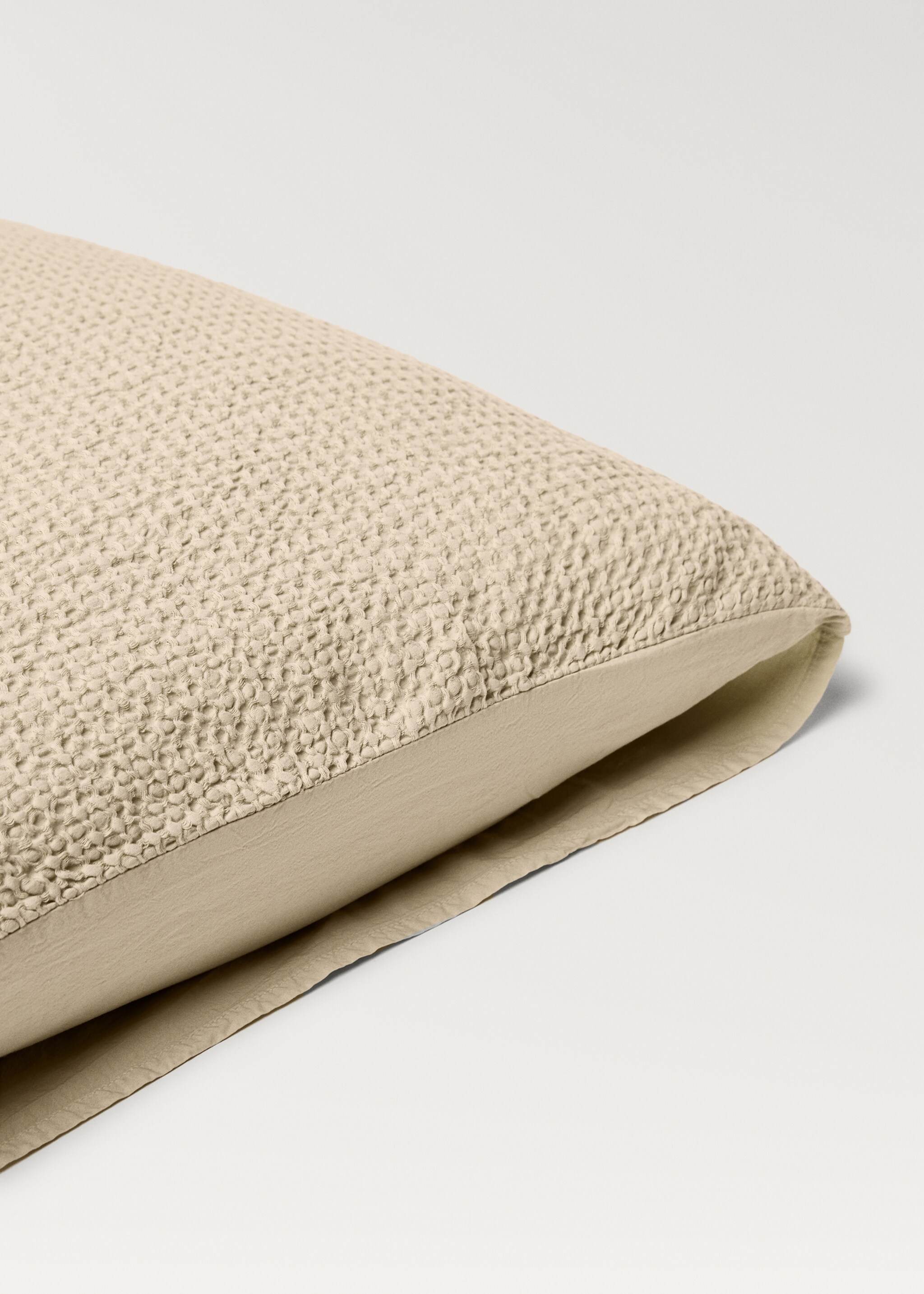 Two cotton waffle percale pillowcases 50x75 cm - Details of the article 1