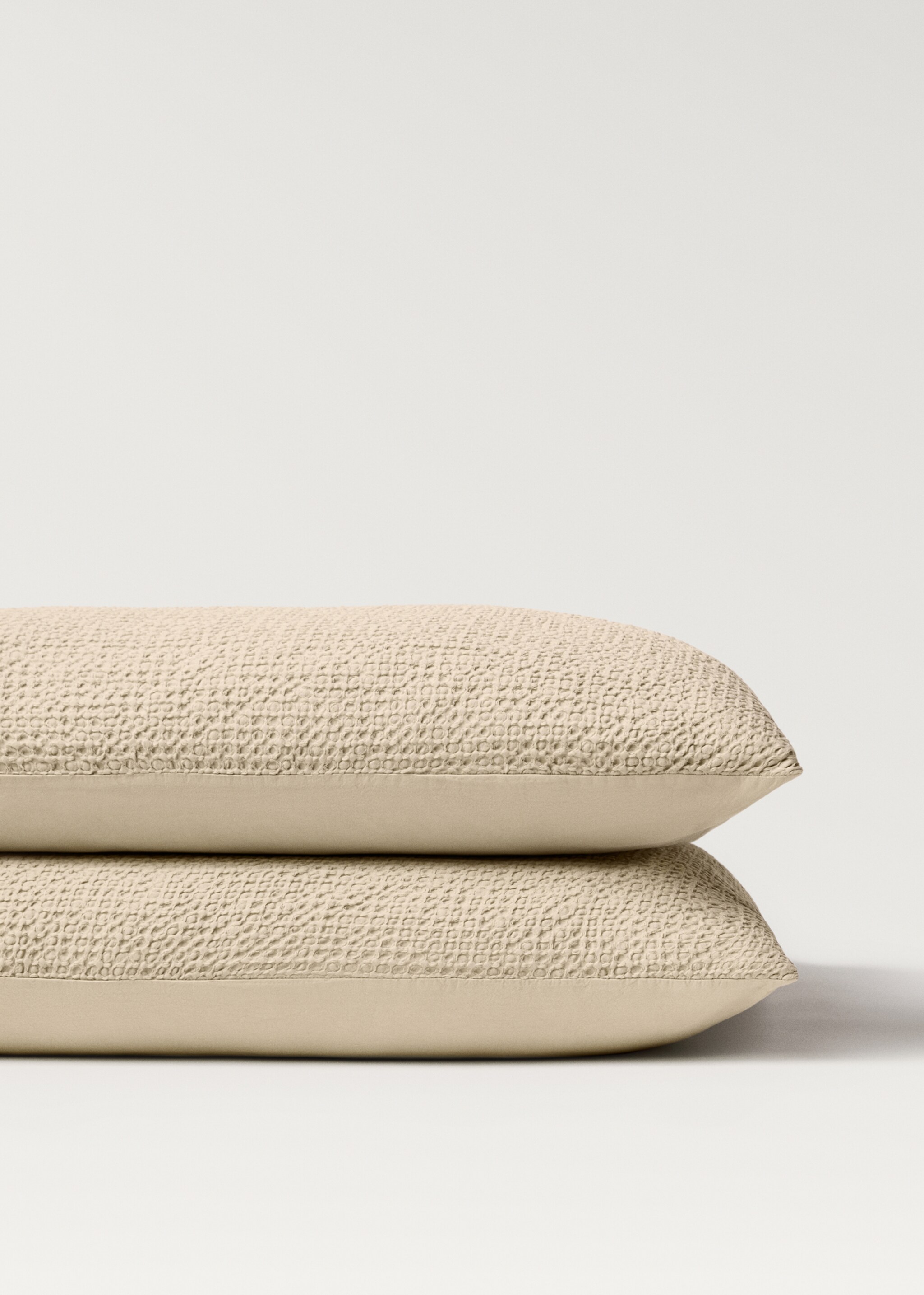 Two cotton waffle percale pillowcases 50x75 cm - Details of the article 3