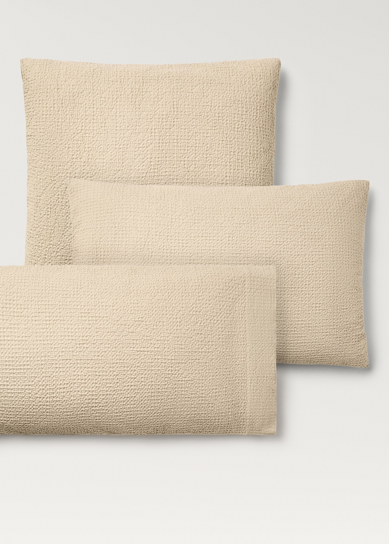 Deux taies d'oreiller en percale de coton gaufré 50x75 cm - Détail de l'article 4