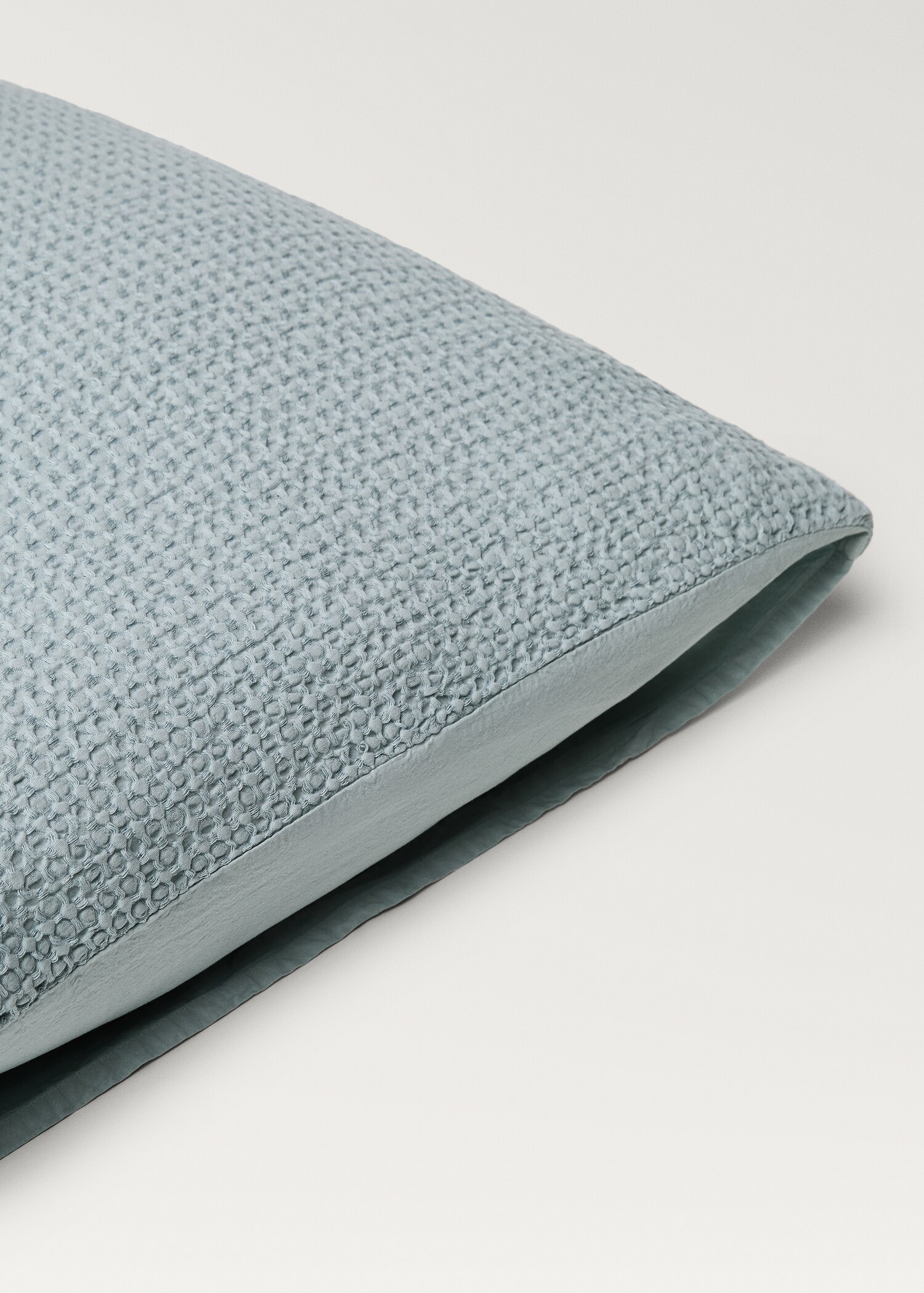 Deux taies d'oreiller en percale de coton gaufré 50x75 cm - Détail de l'article 1