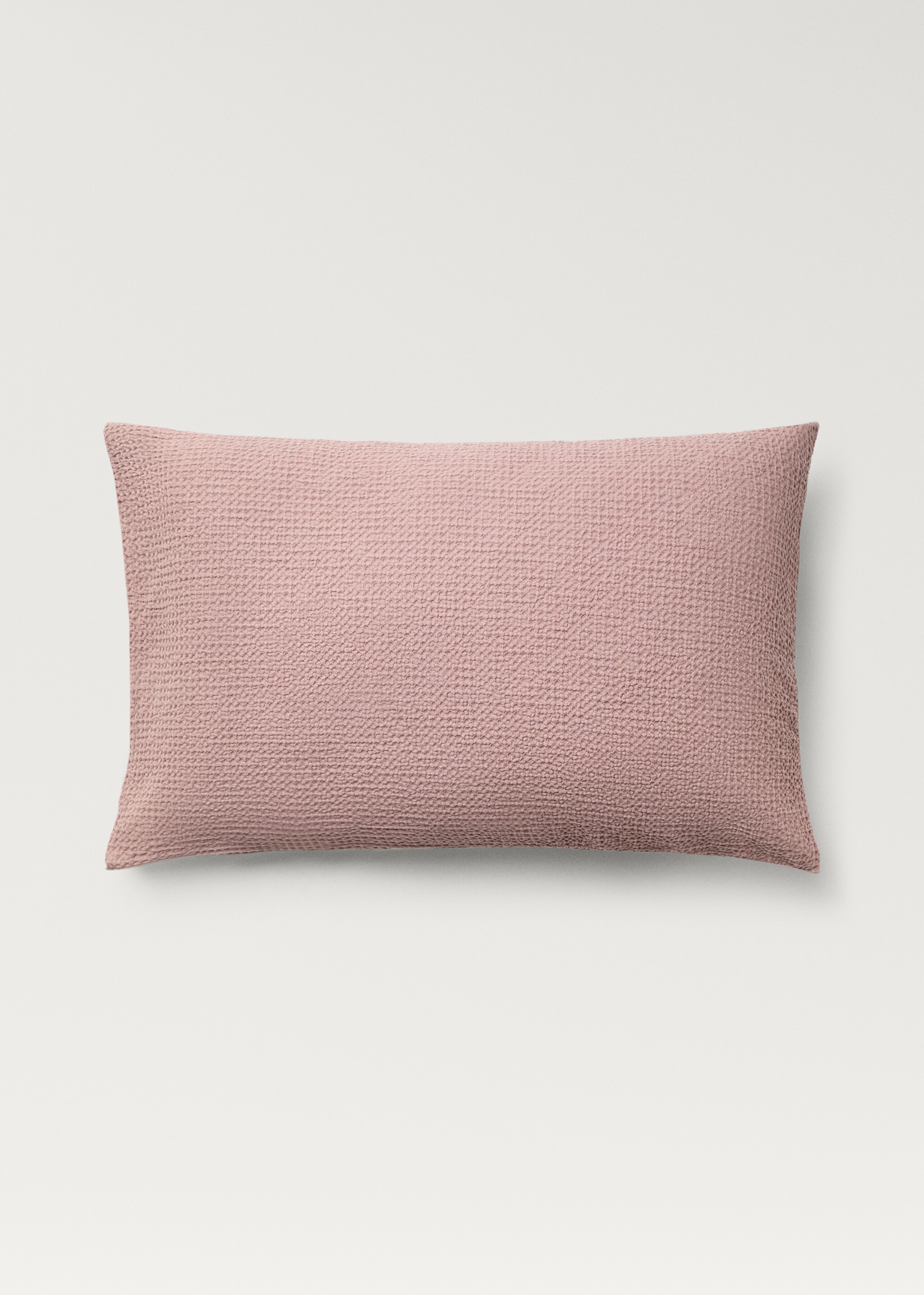 Deux taies d'oreiller en percale de coton gaufré 50x75 cm - Article sans modèle