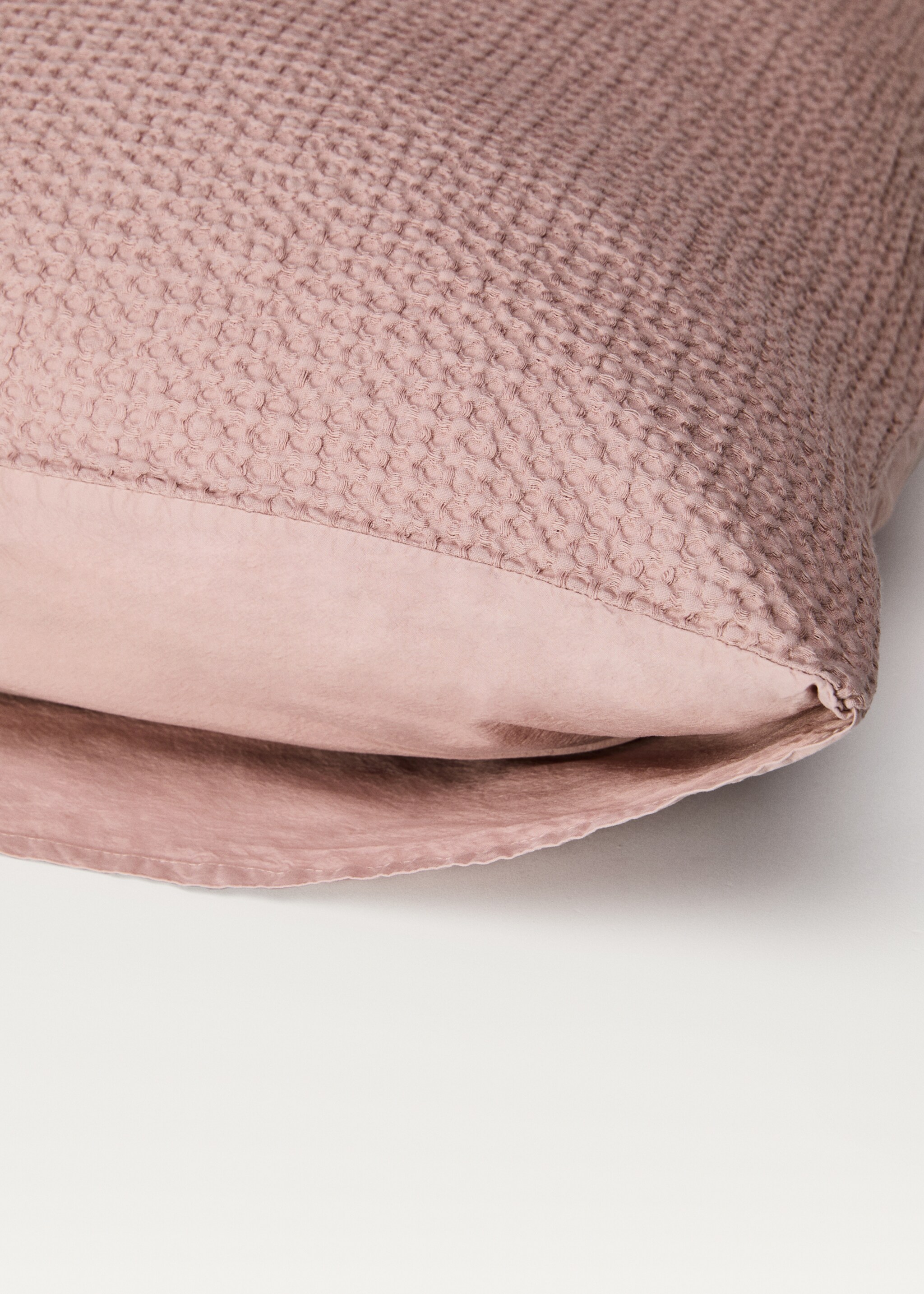 Deux taies d'oreiller en percale de coton gaufré 50x75 cm - Détail de l'article 3