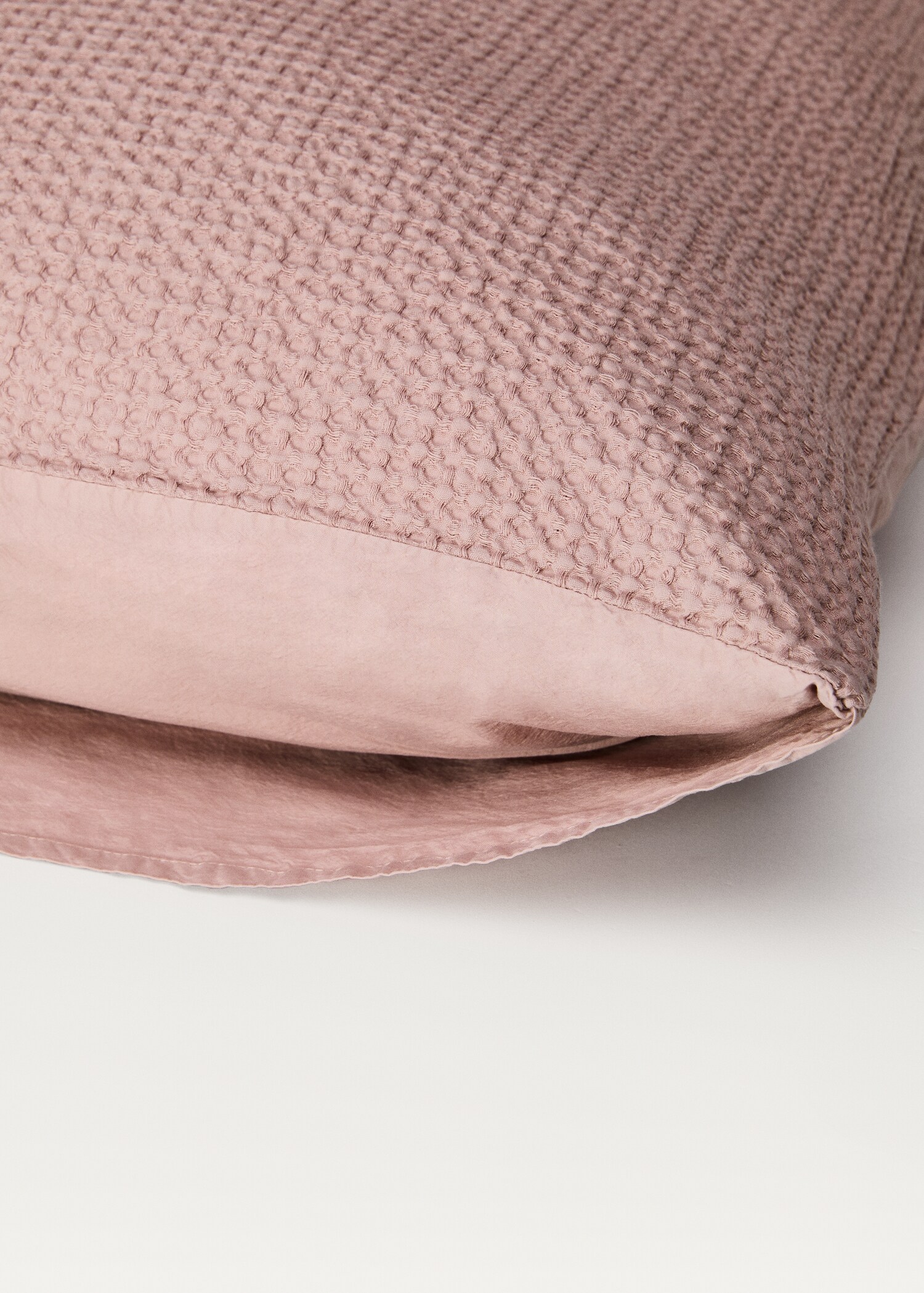 Deux taies d'oreiller en percale de coton gaufré 50x75 cm - Détail de l'article 3