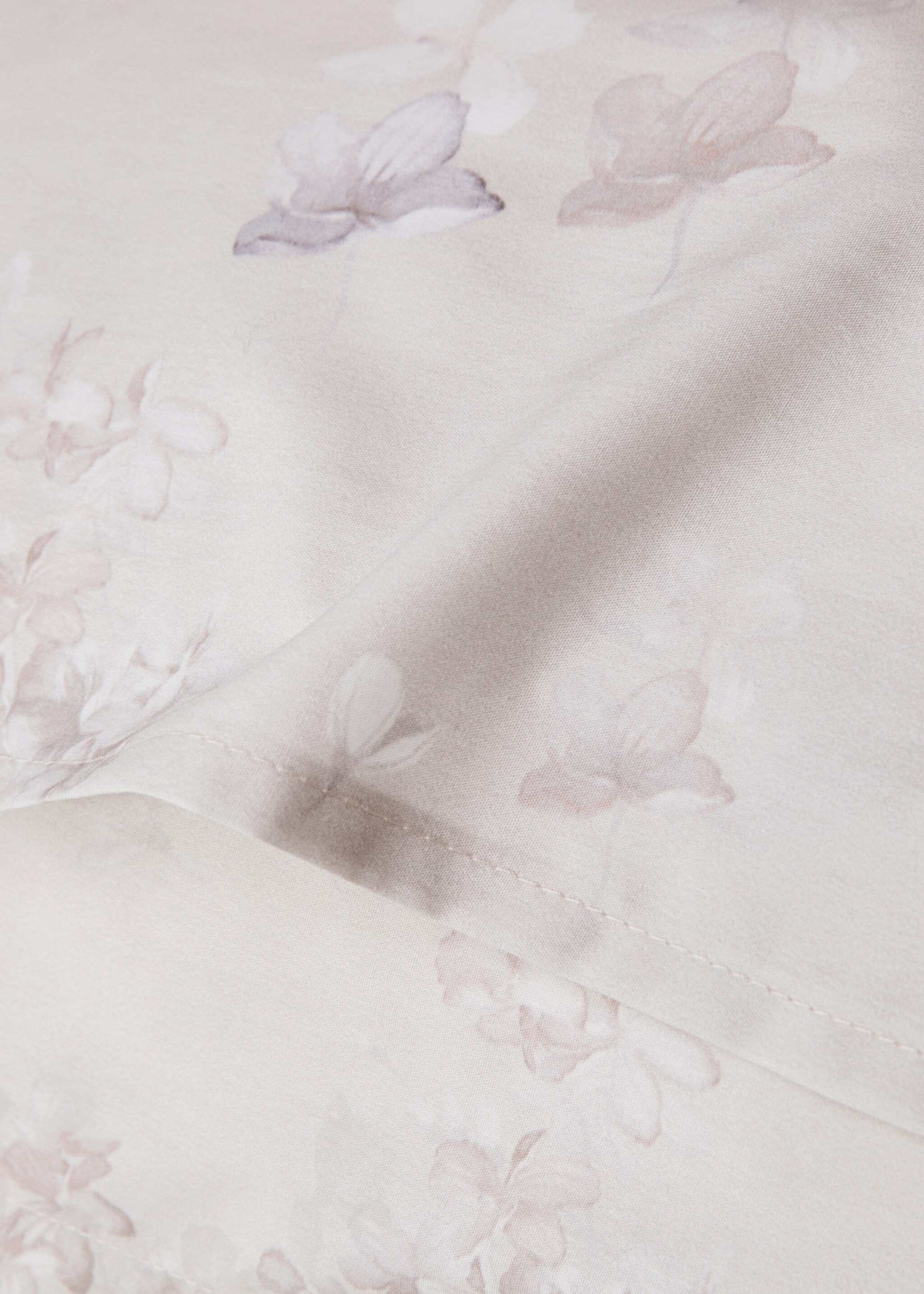 Two cotton percale romantic floral-print pillowcases 50x75 cm - Details of the article 1