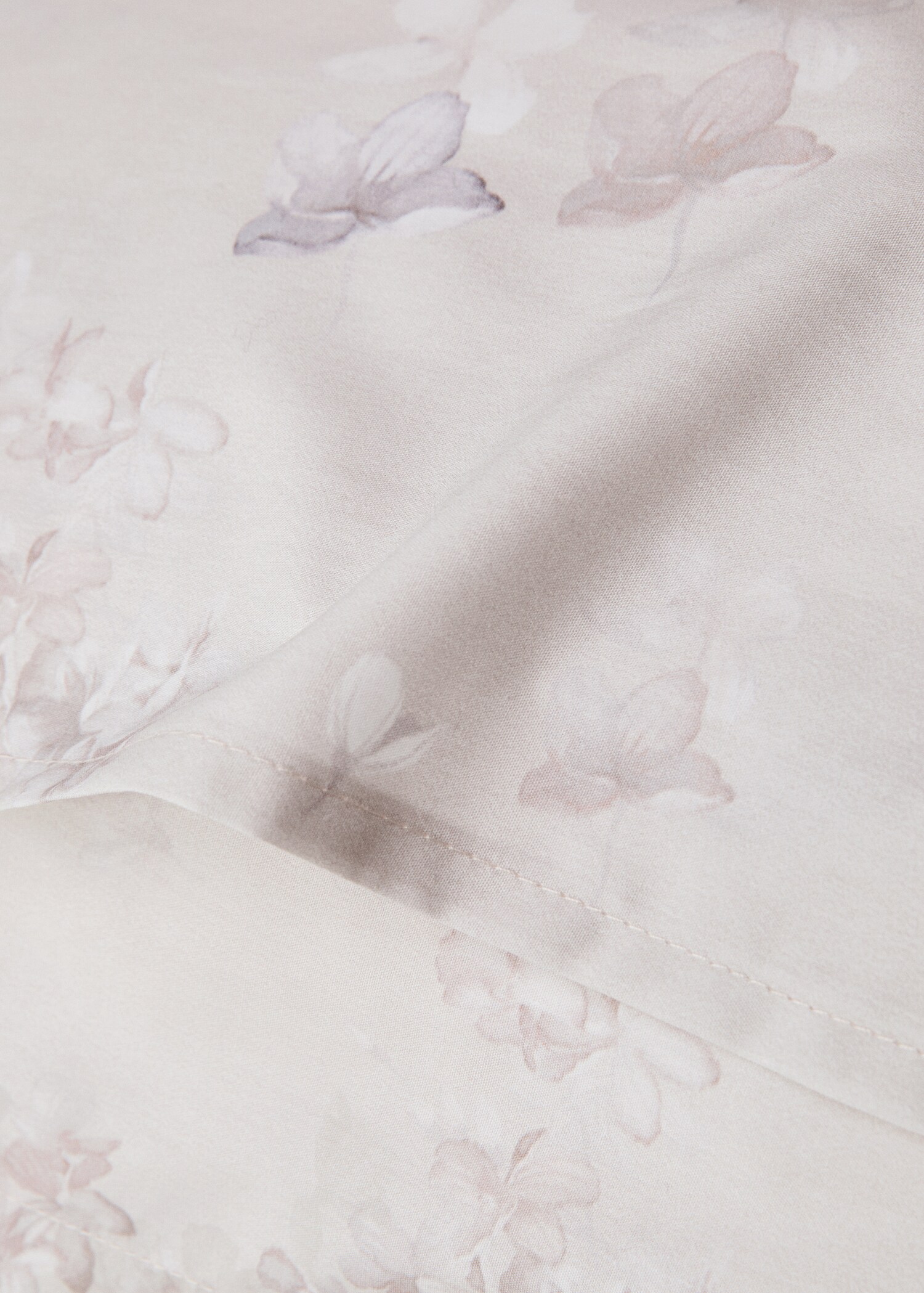Two cotton percale romantic floral-print pillowcases 50x75 cm - Details of the article 1