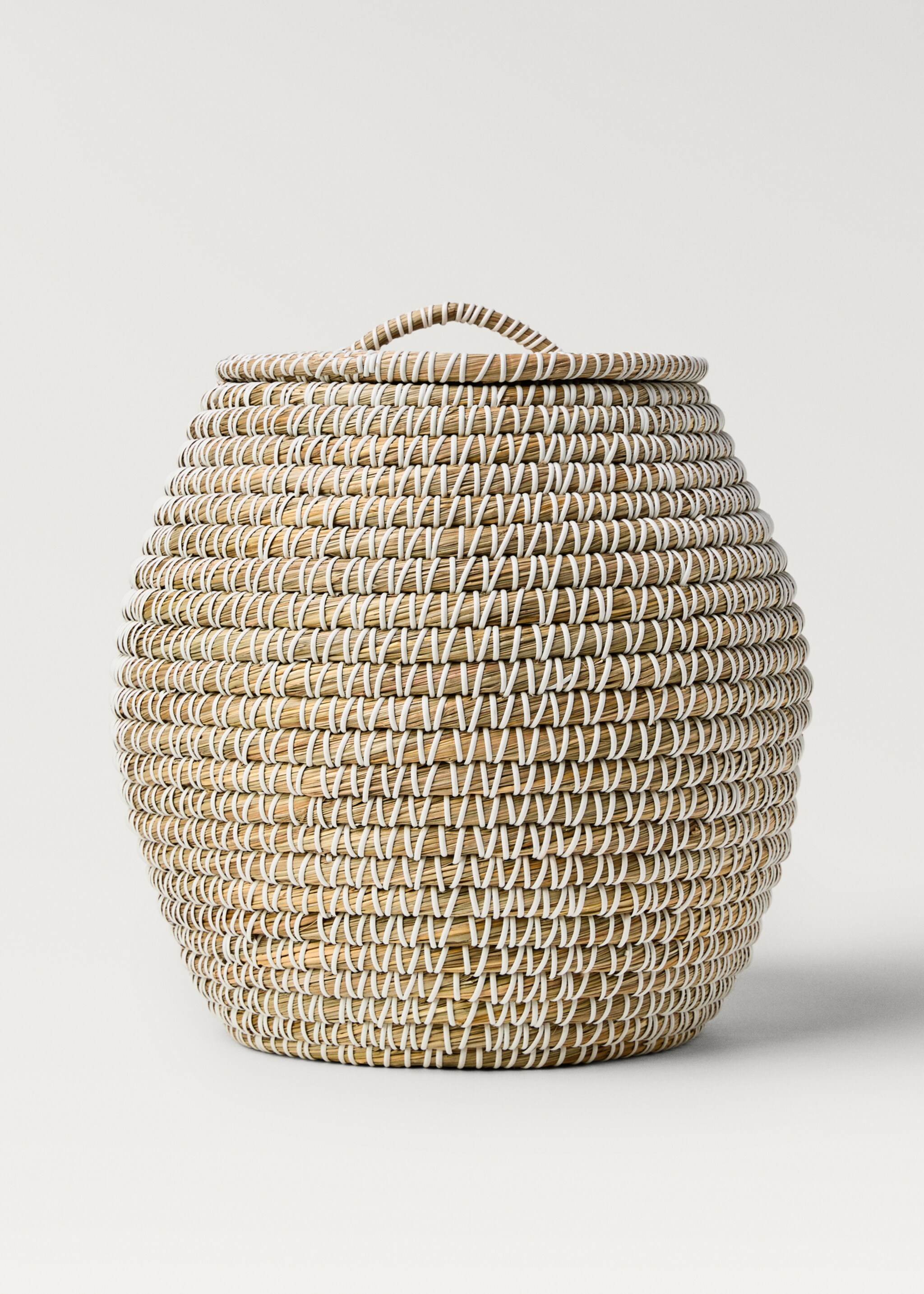 Cesto médio oval de fibras naturais - Artigo sem modelo