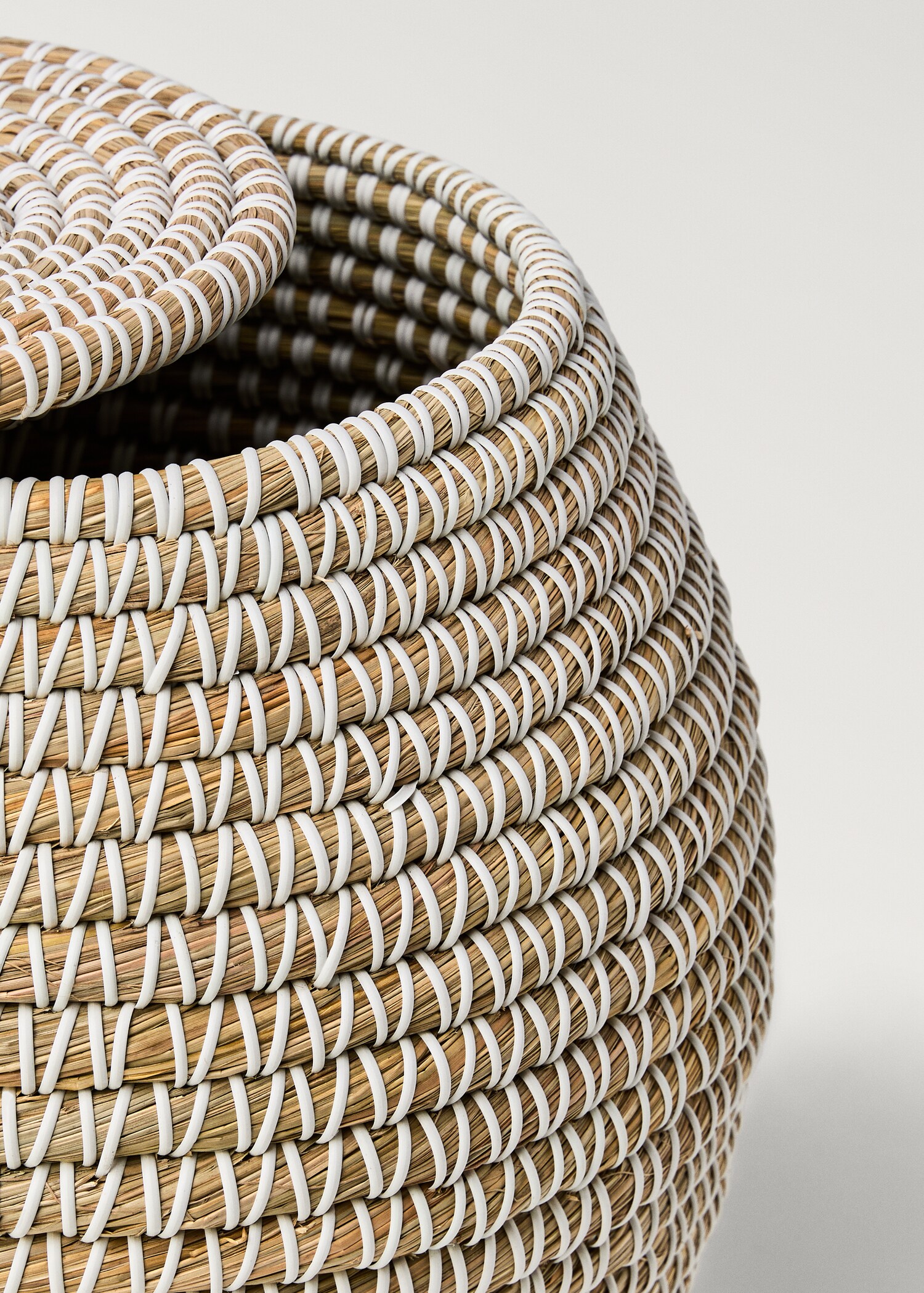 Cesto fibre naturali design ovale medio - Dettaglio dell'articolo 2