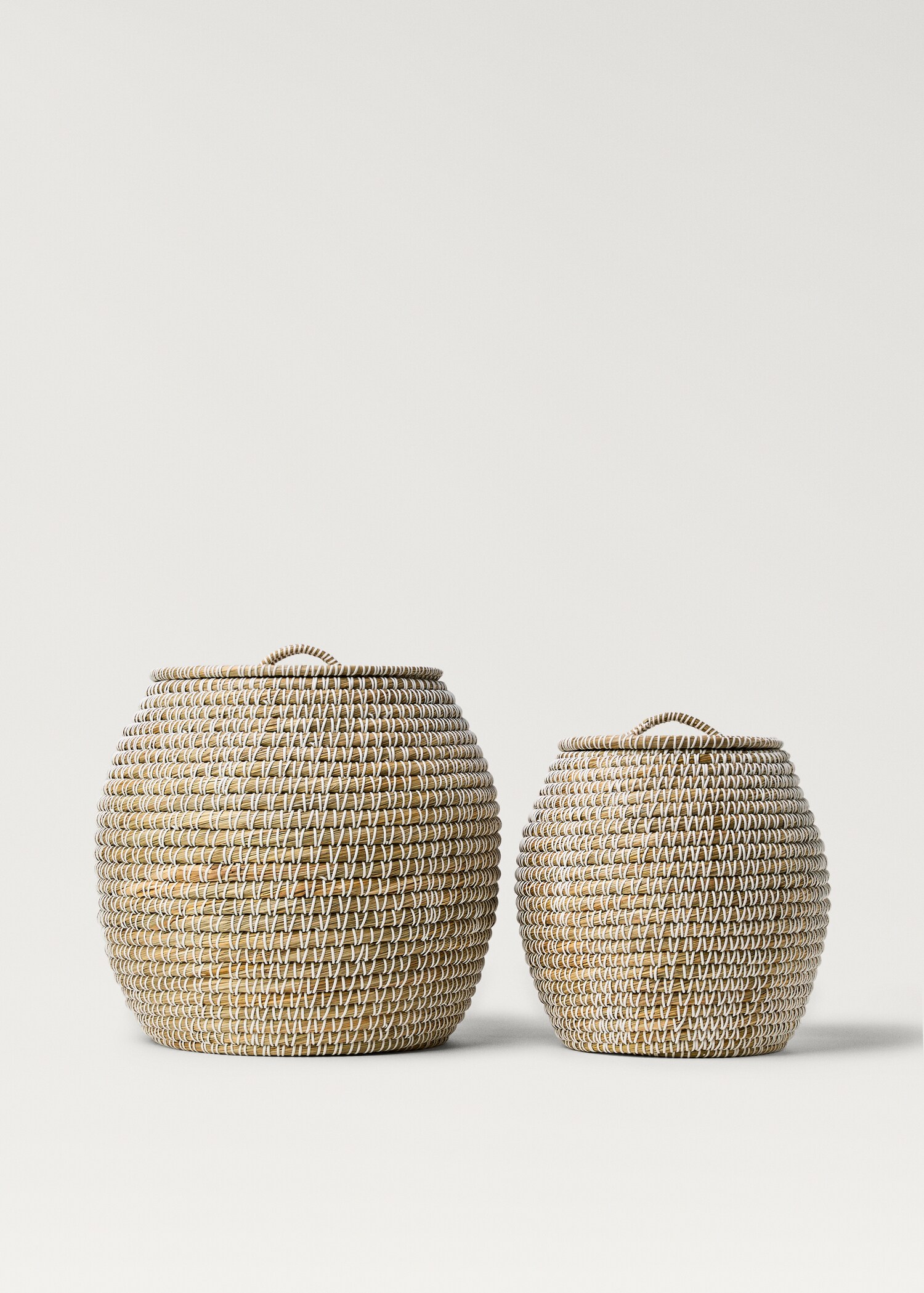 Cesto fibre naturali design ovale medio - Dettaglio dell'articolo 4