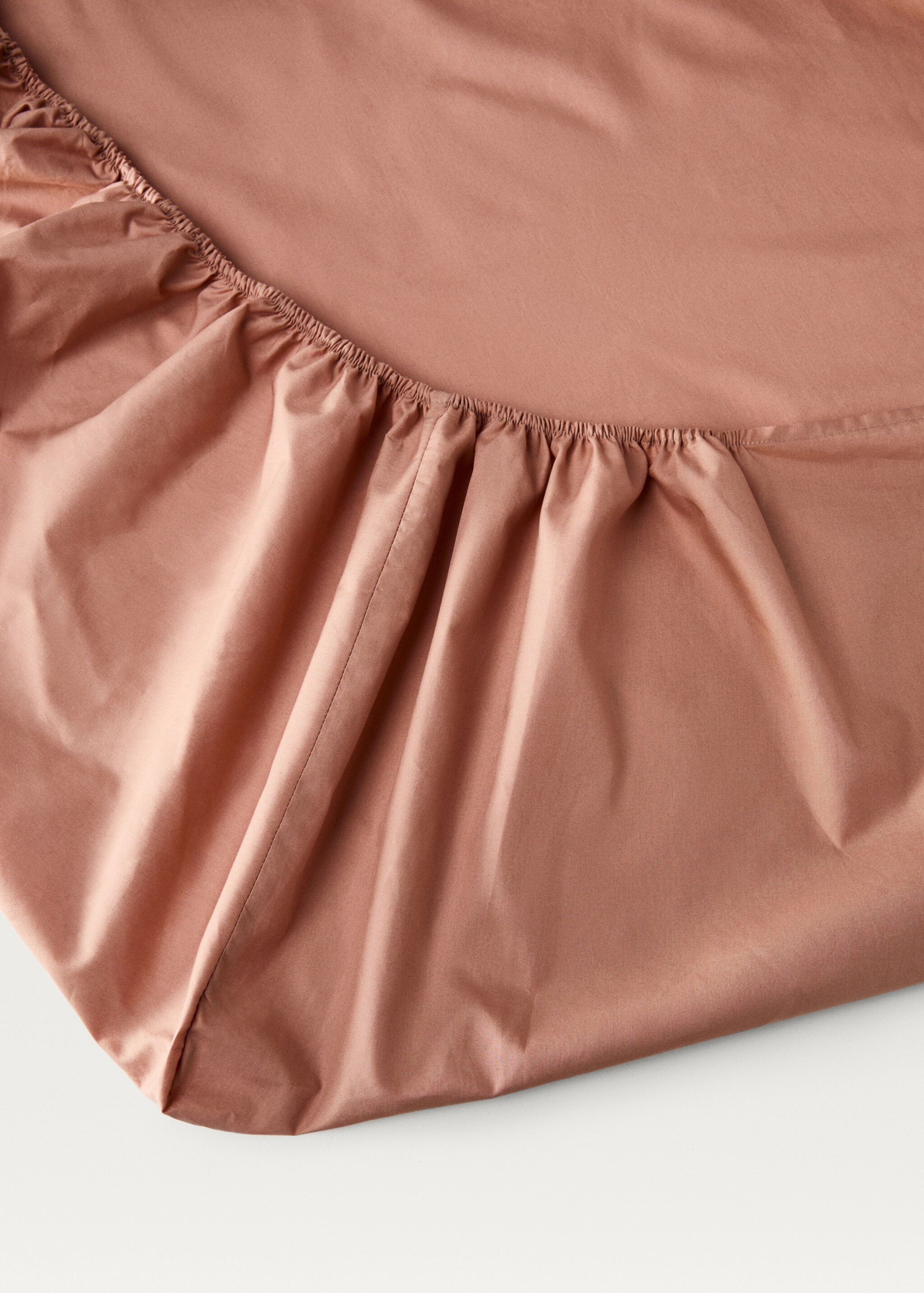 Cotton percale fitted sheet for 160 cm bed - Details of the article 2