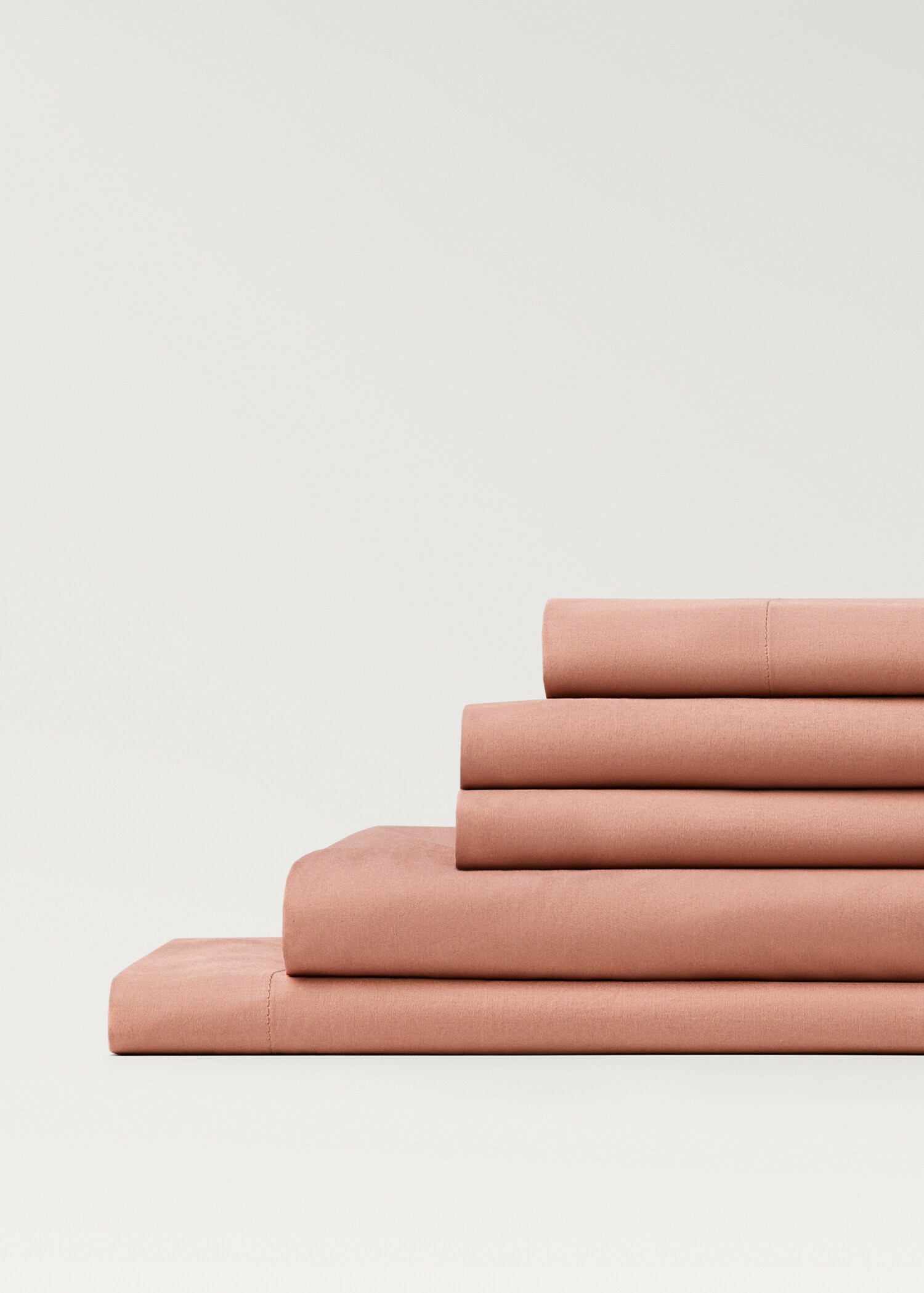 Cotton percale fitted sheet for 180 cm bed - Details of the article 1