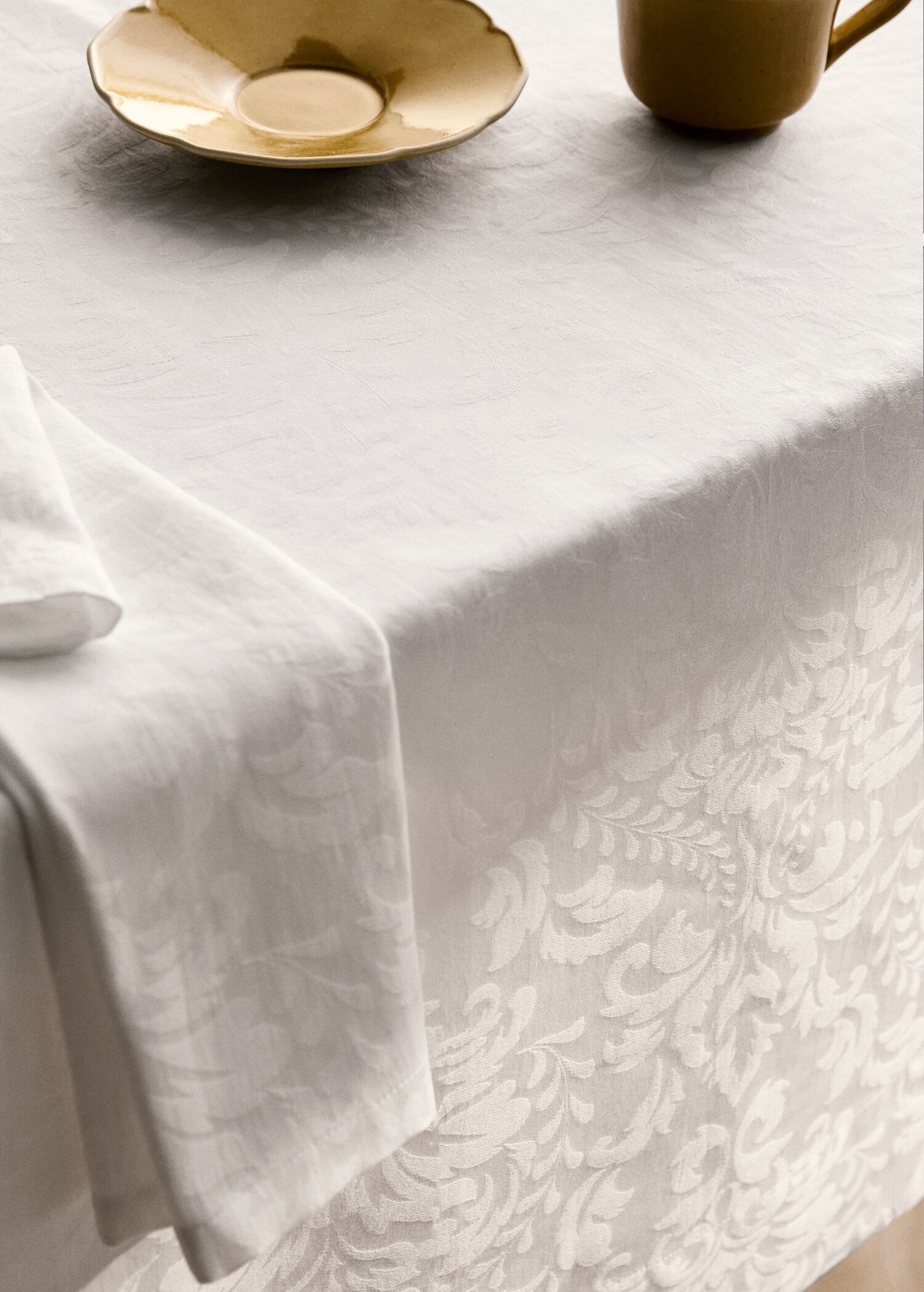 Nappe en coton jacquard fleuri pour 6 à 8 convives - Détail de l'article 7