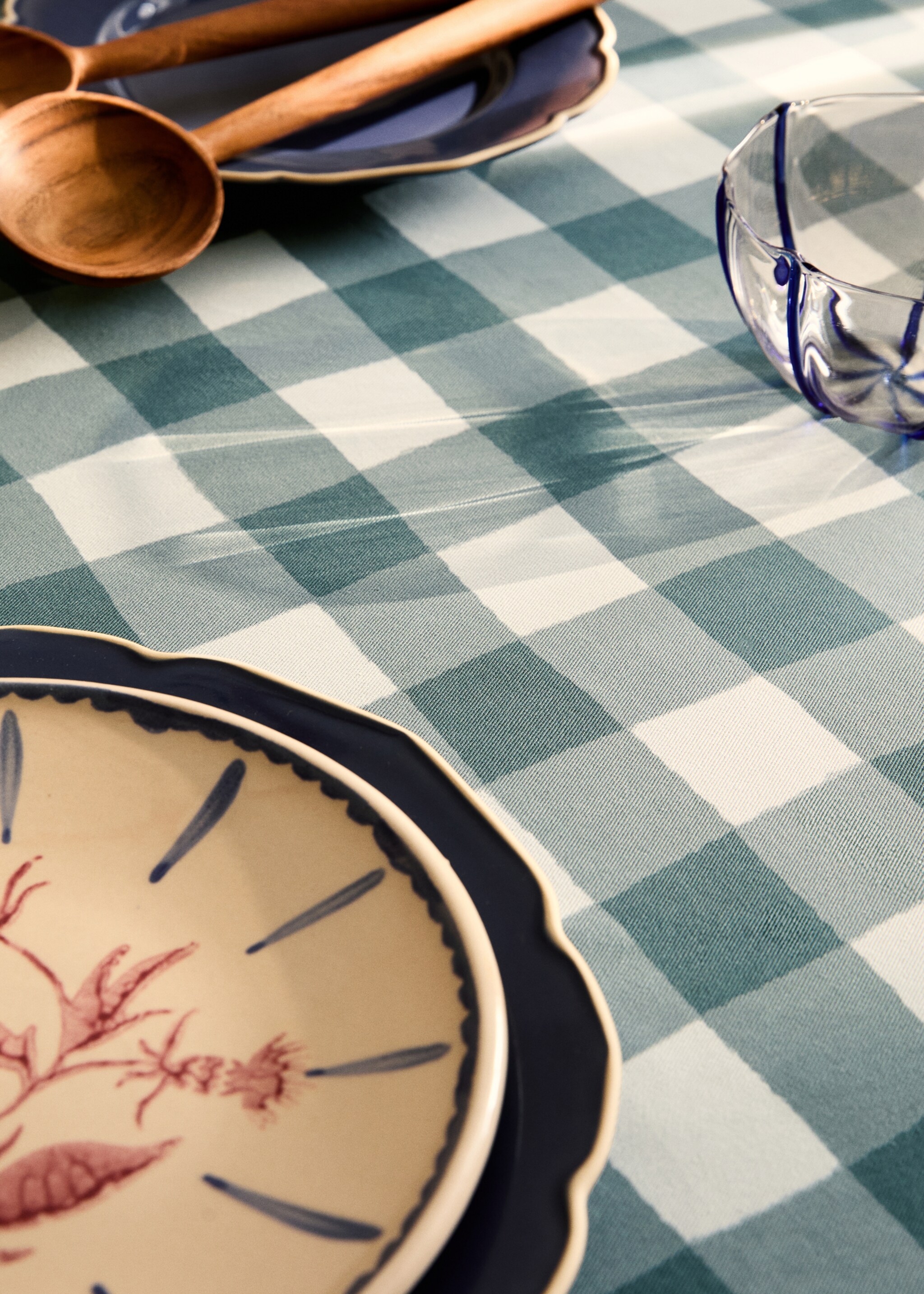 Check cotton tablecloth for 6 to 8 diners - Details of the article 7