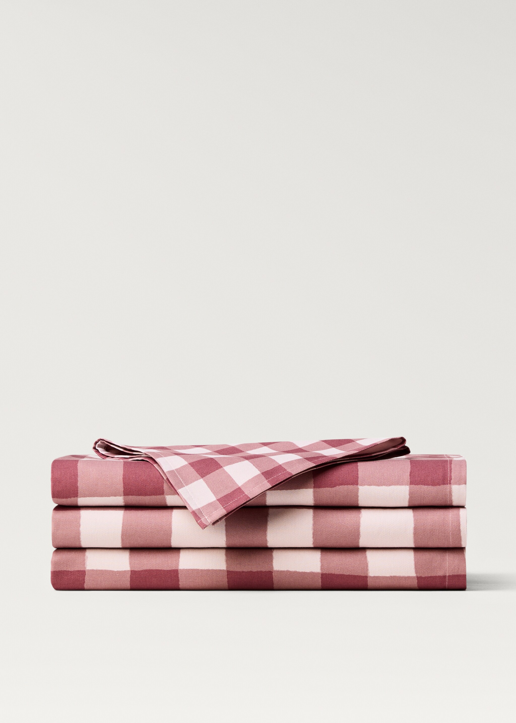Checkered cotton tablecloth 6 to 8 guests - Article without model