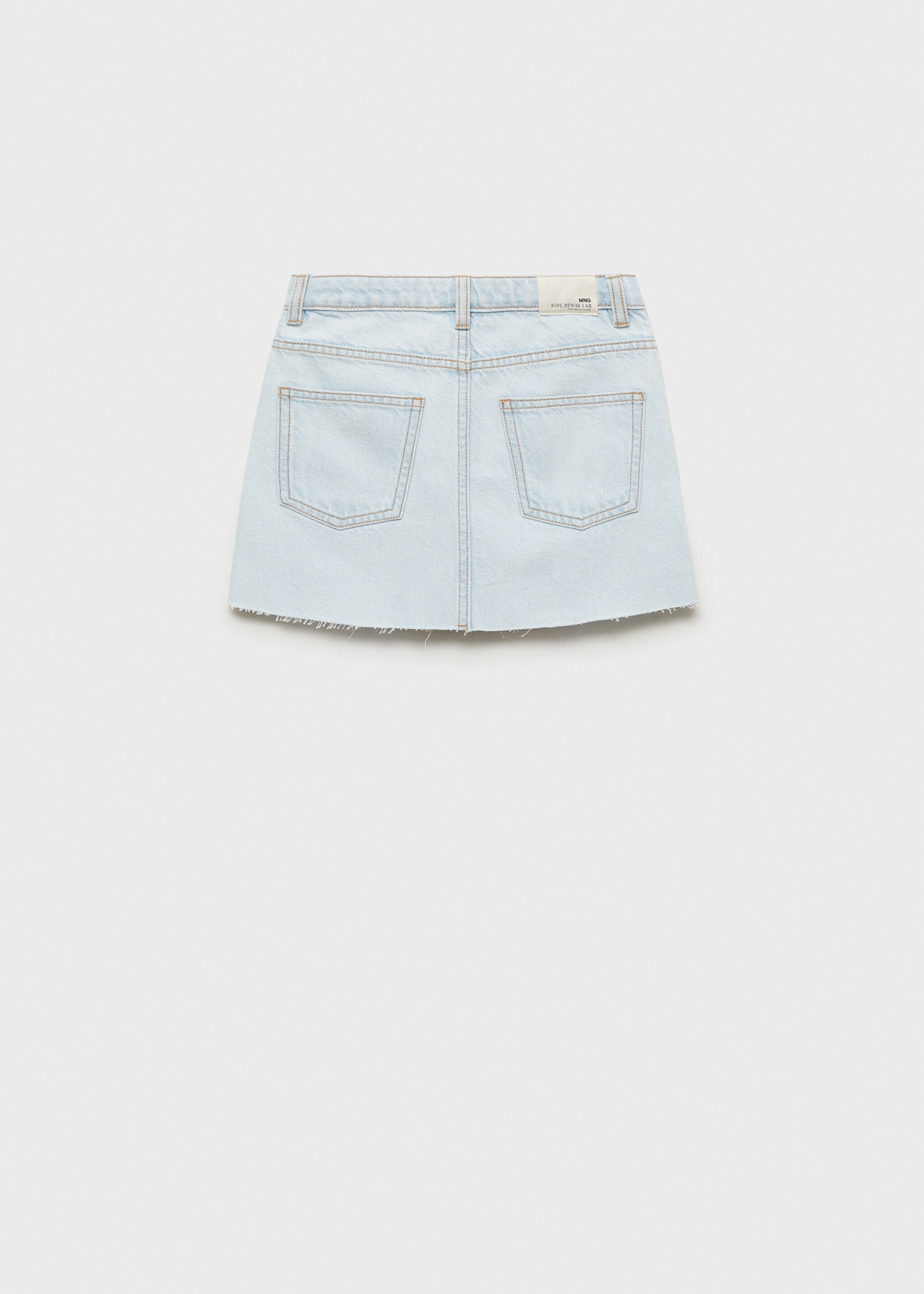 Denim mini-skirt - Reverse of the article