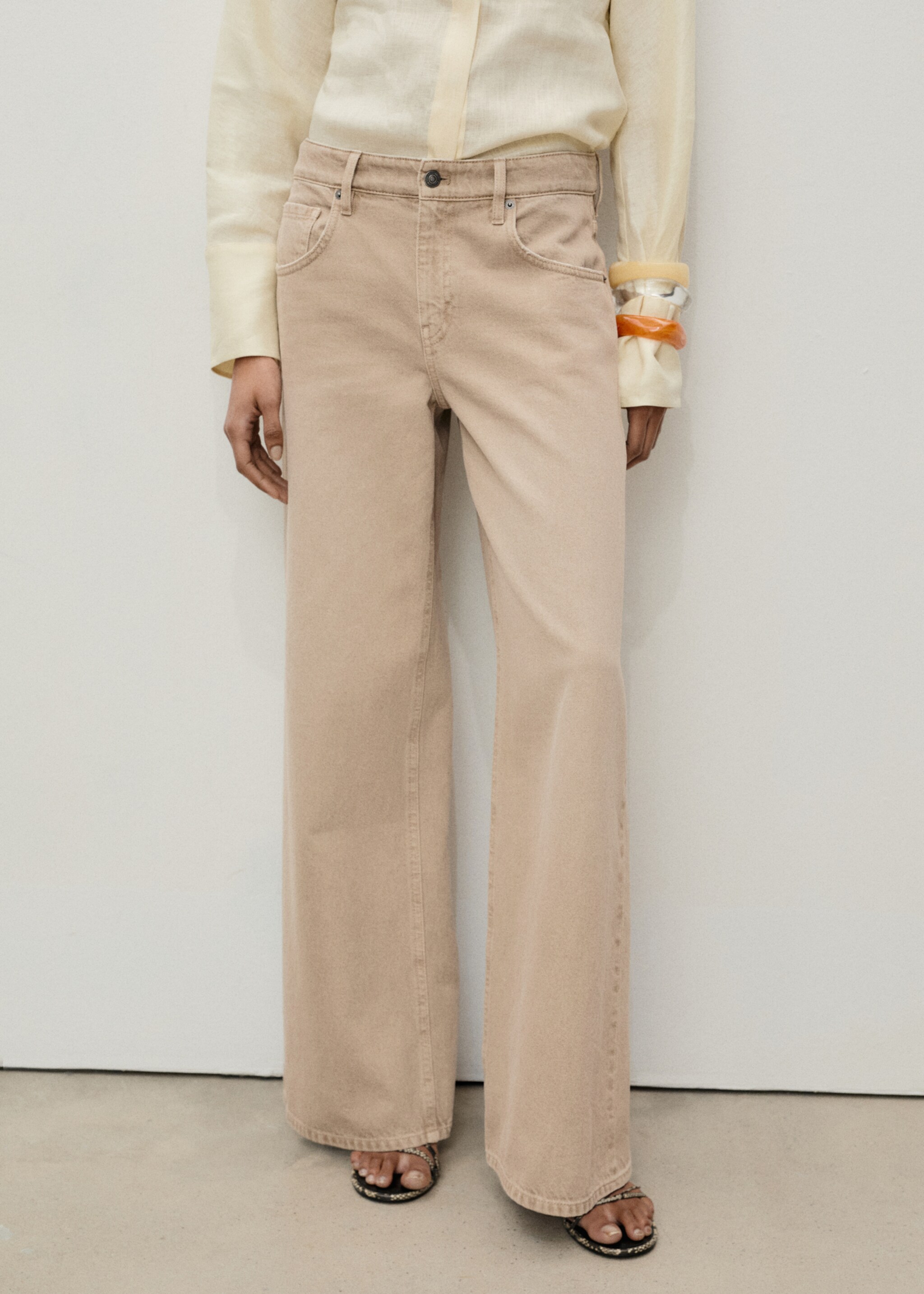 Low waist wideleg jeans - Medium plane