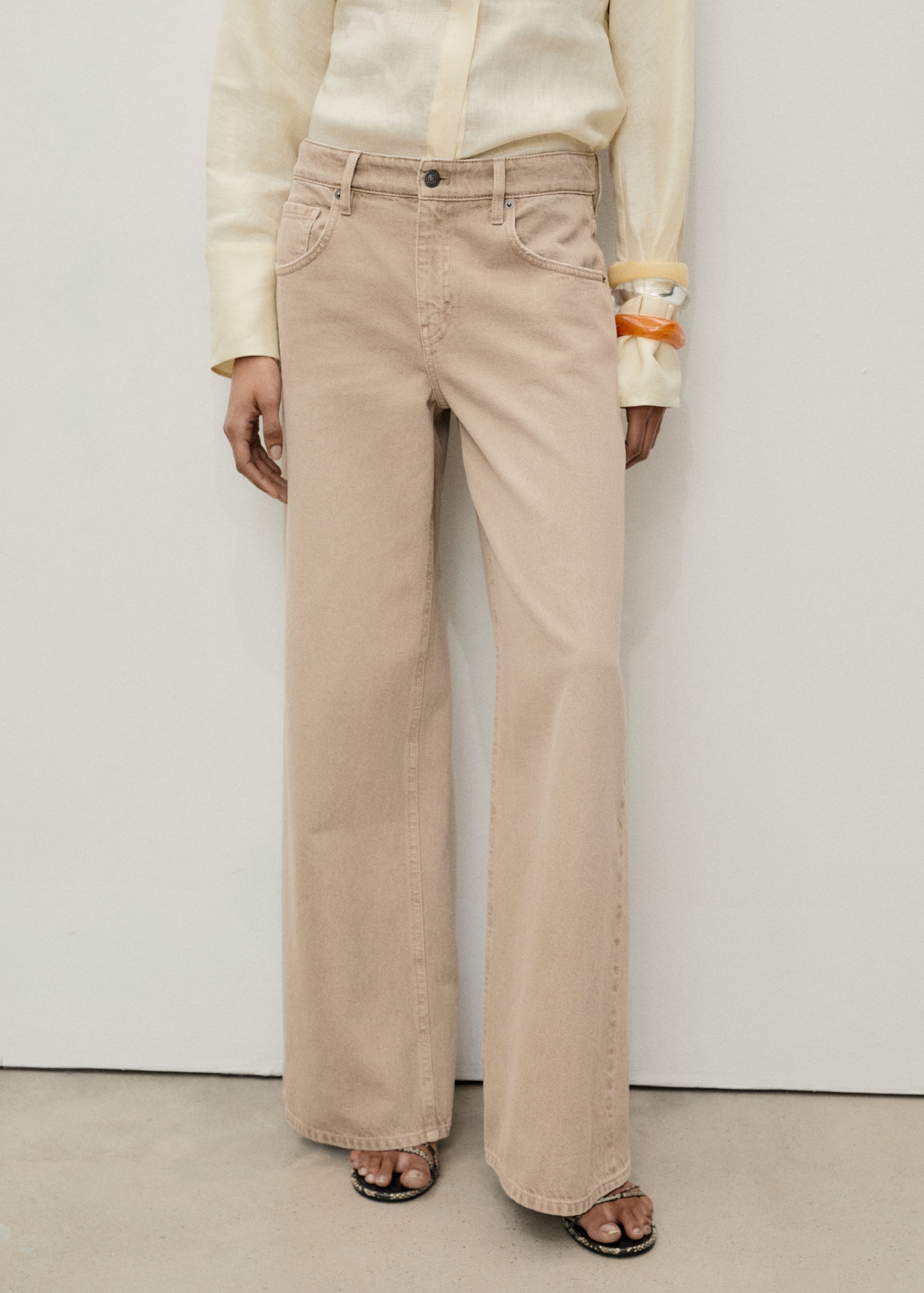 Low waist wideleg jeans - Medium plane