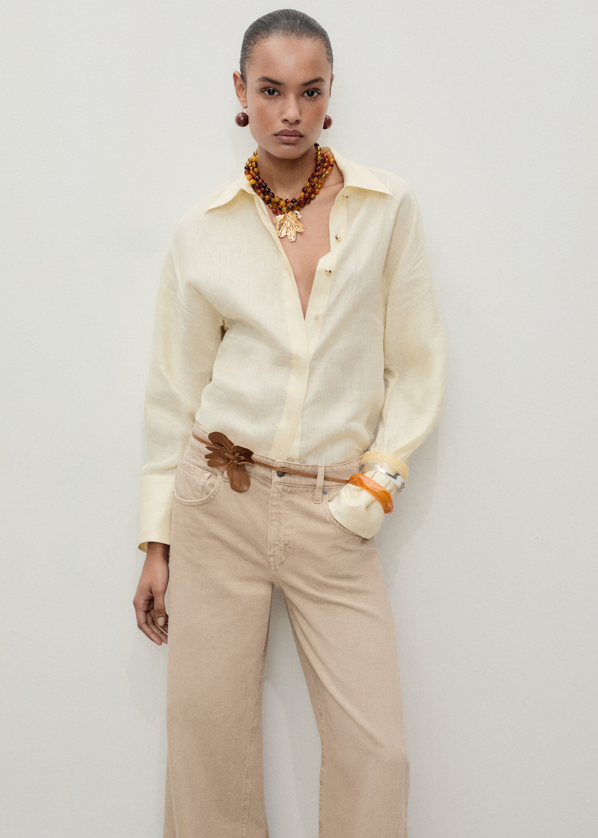 Low waist wideleg jeans - Details of the article 1