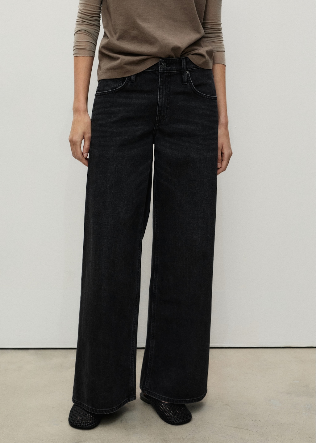 Jeans wideleg tiro bajo