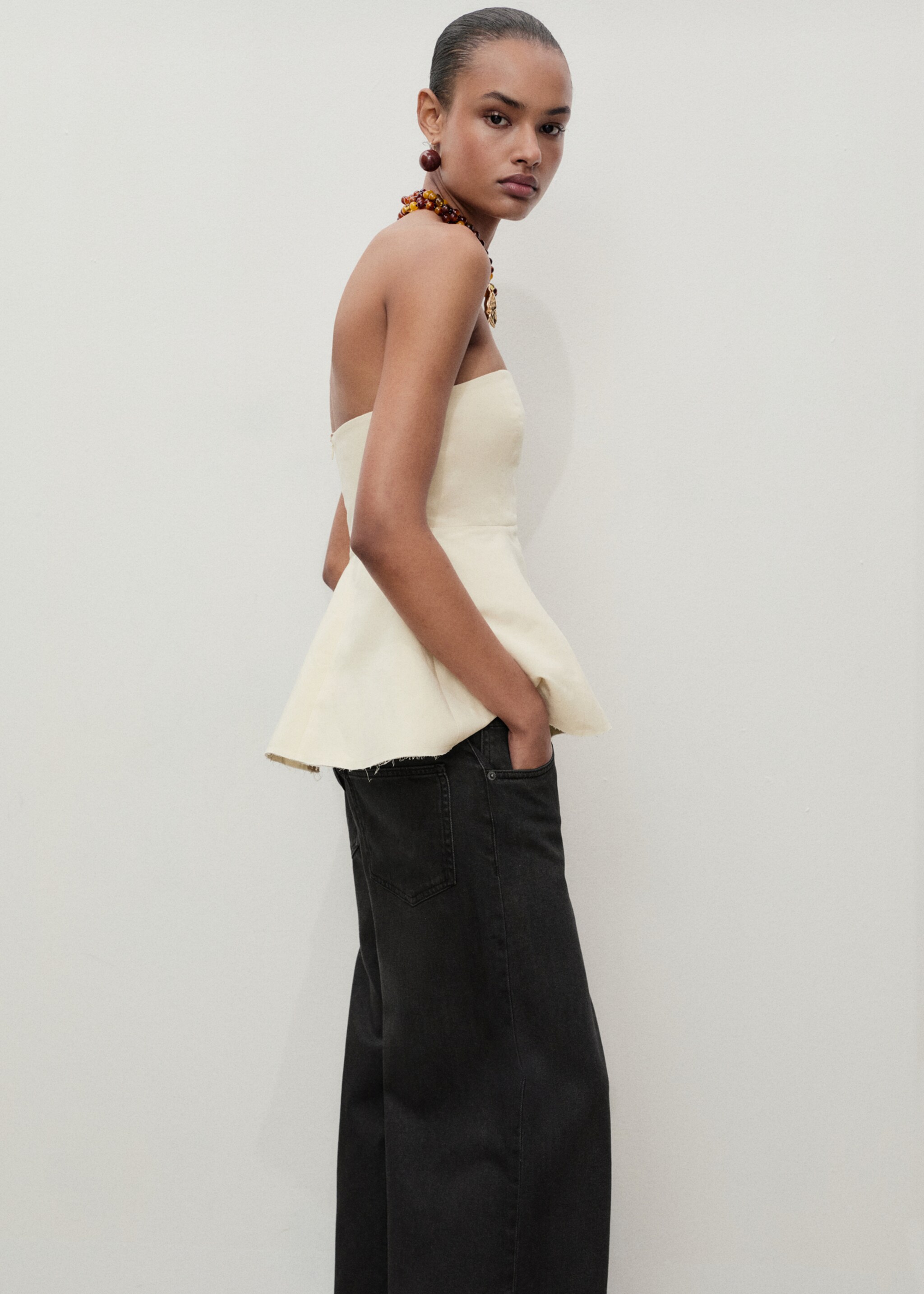 Jeans wideleg tiro bajo - Detalle del artículo 1