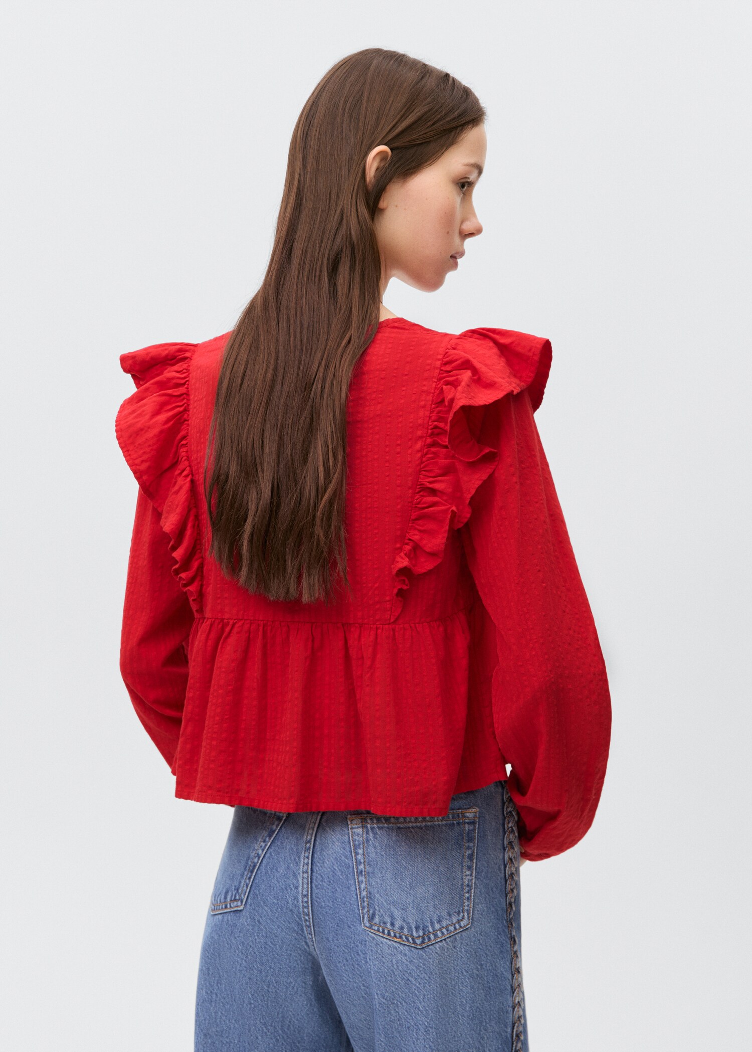 Blusa volante hombro - Reverso del artículo