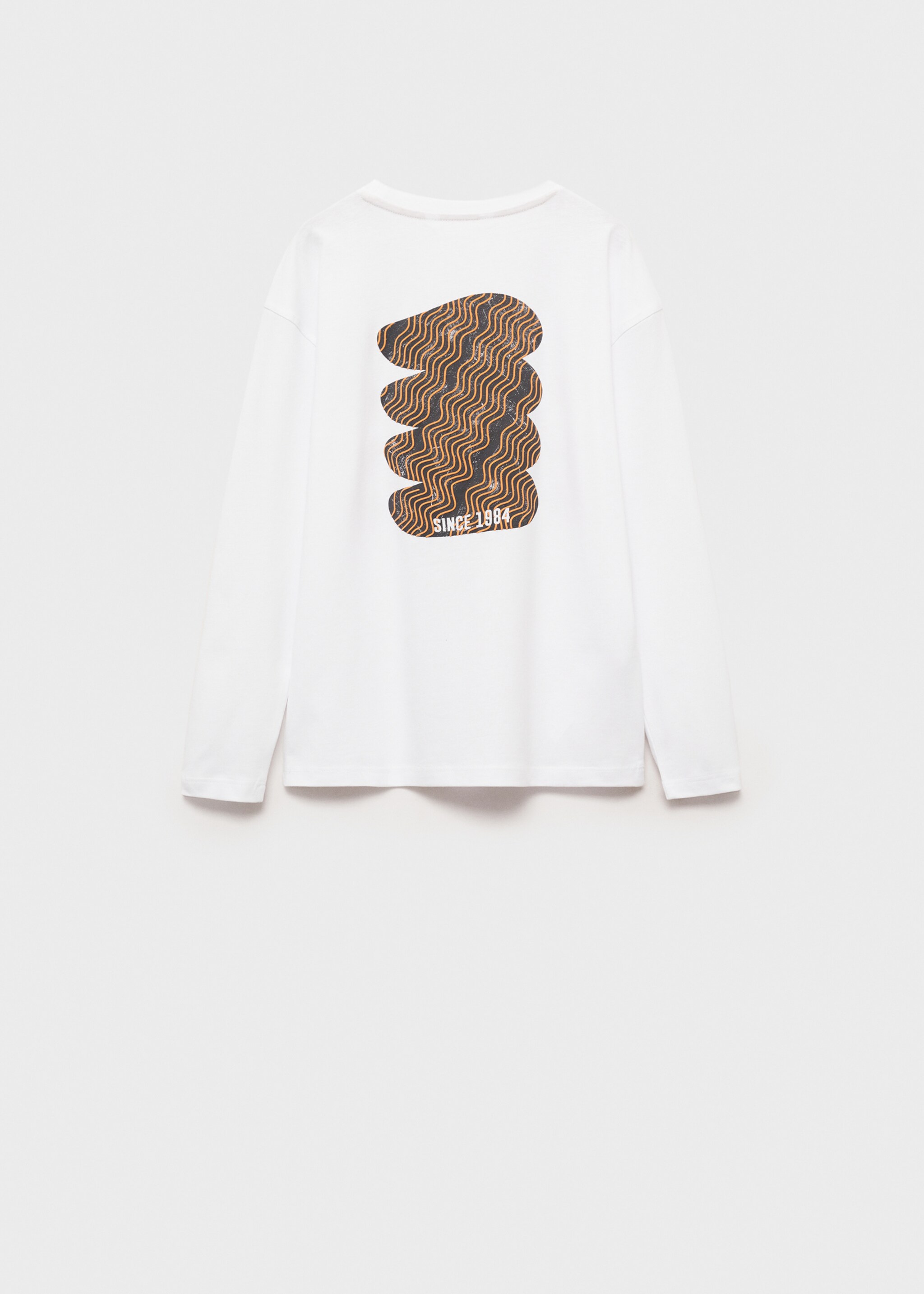 Tryckt bomull-blandning t-shirt - Artikelns baksida