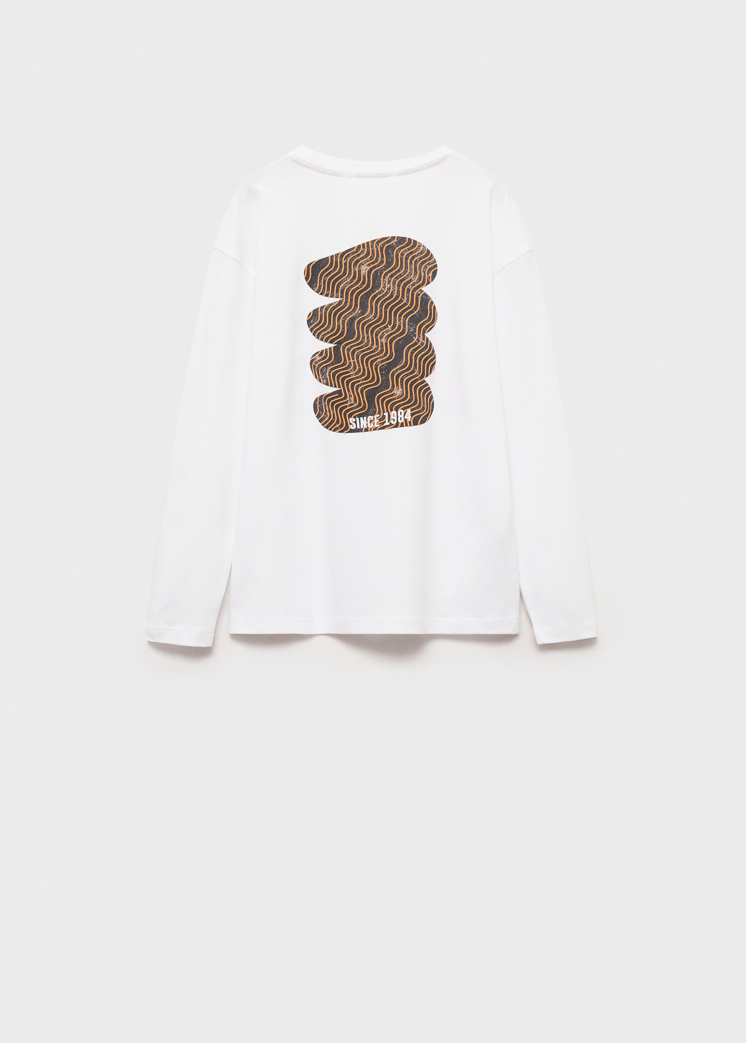 Tryckt bomull-blandning t-shirt - Artikelns baksida