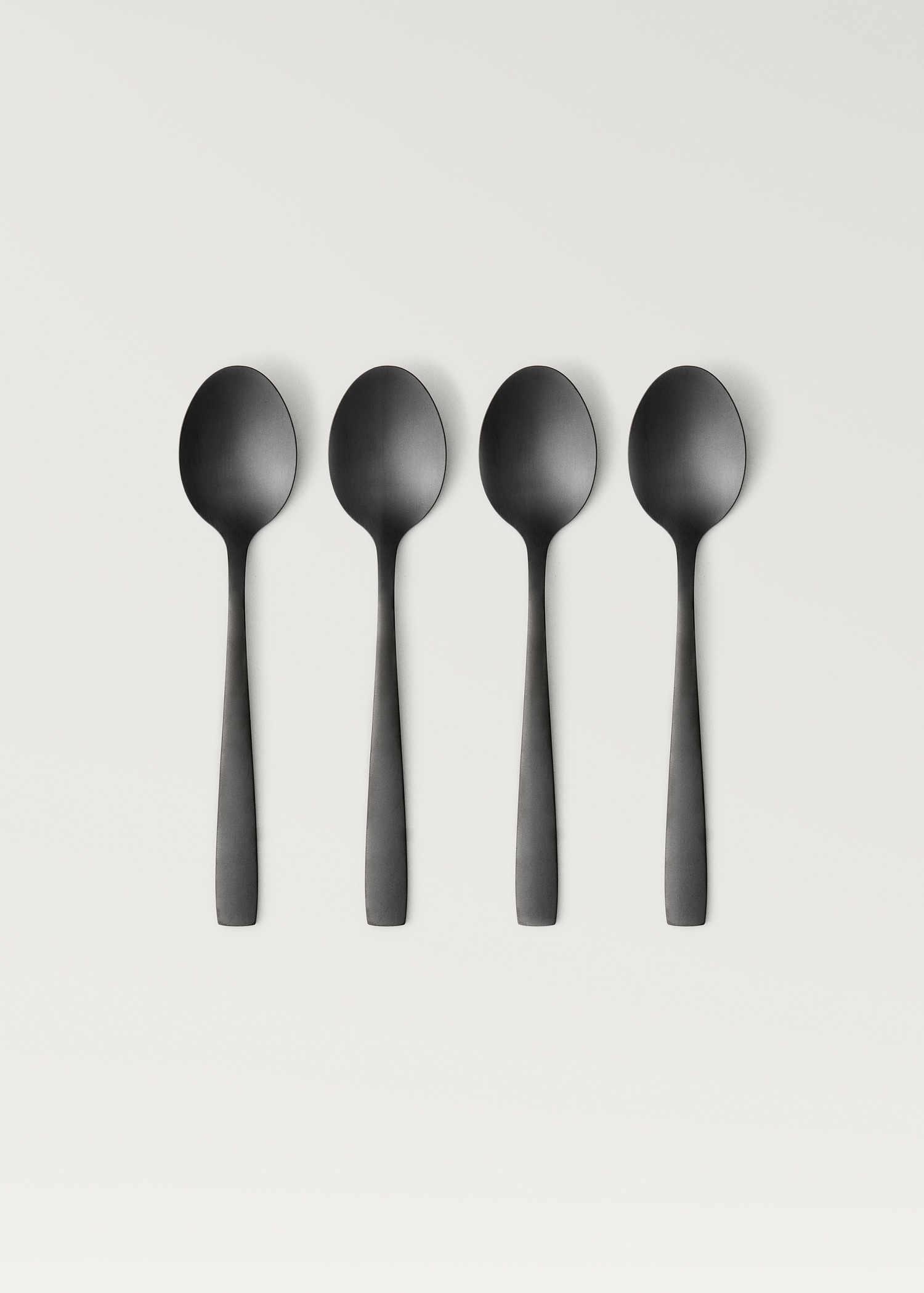 4-piece matte steel spoon set - Article without model