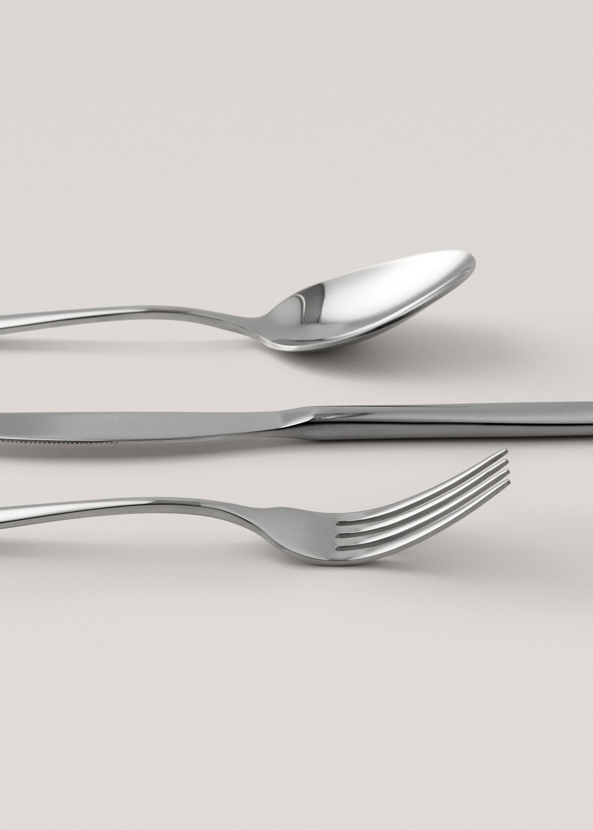 Set of 3 steel cutlery with thin handle - Details of the article 3