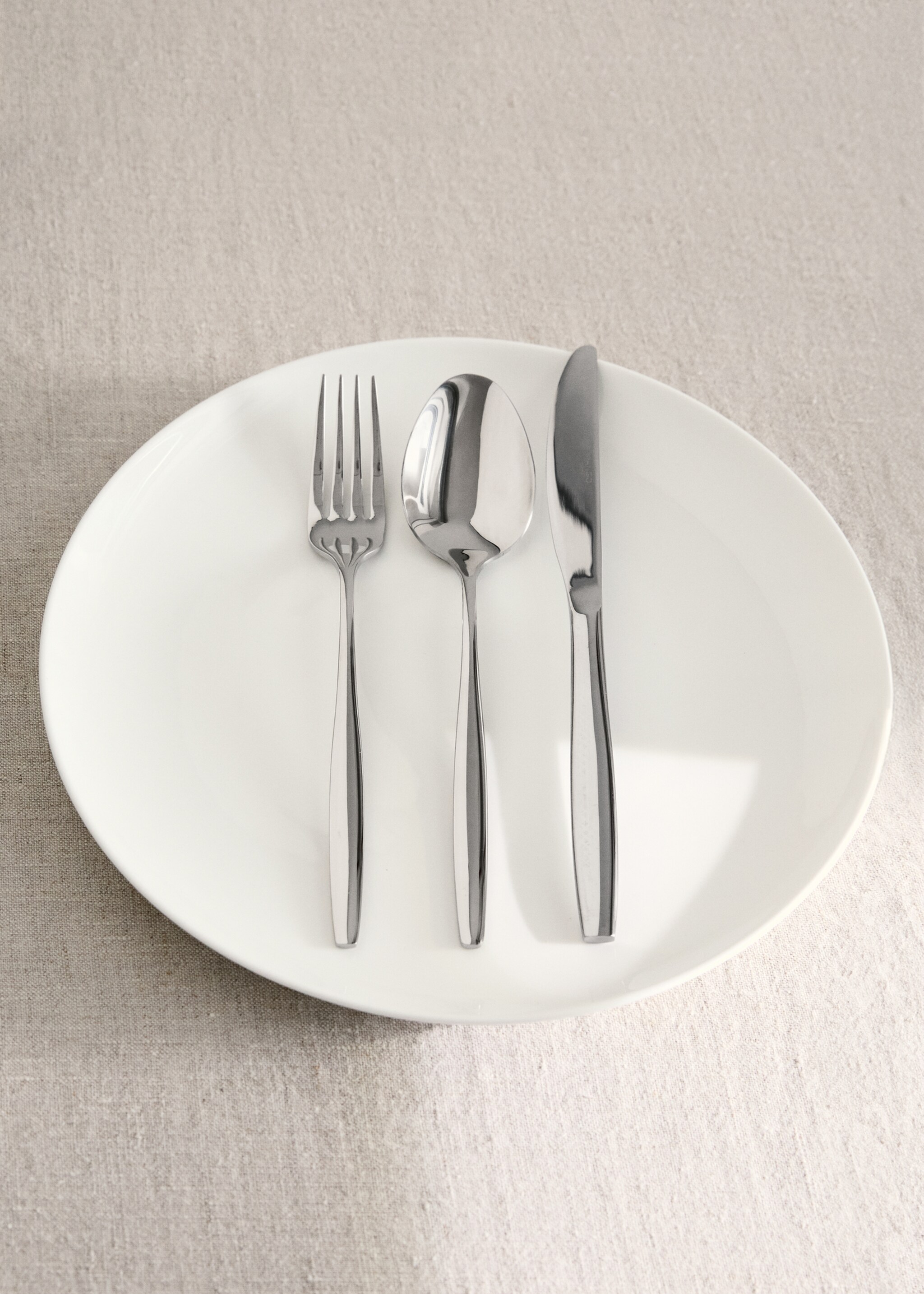 Set of 3 steel cutlery with thin handle - Details of the article 7