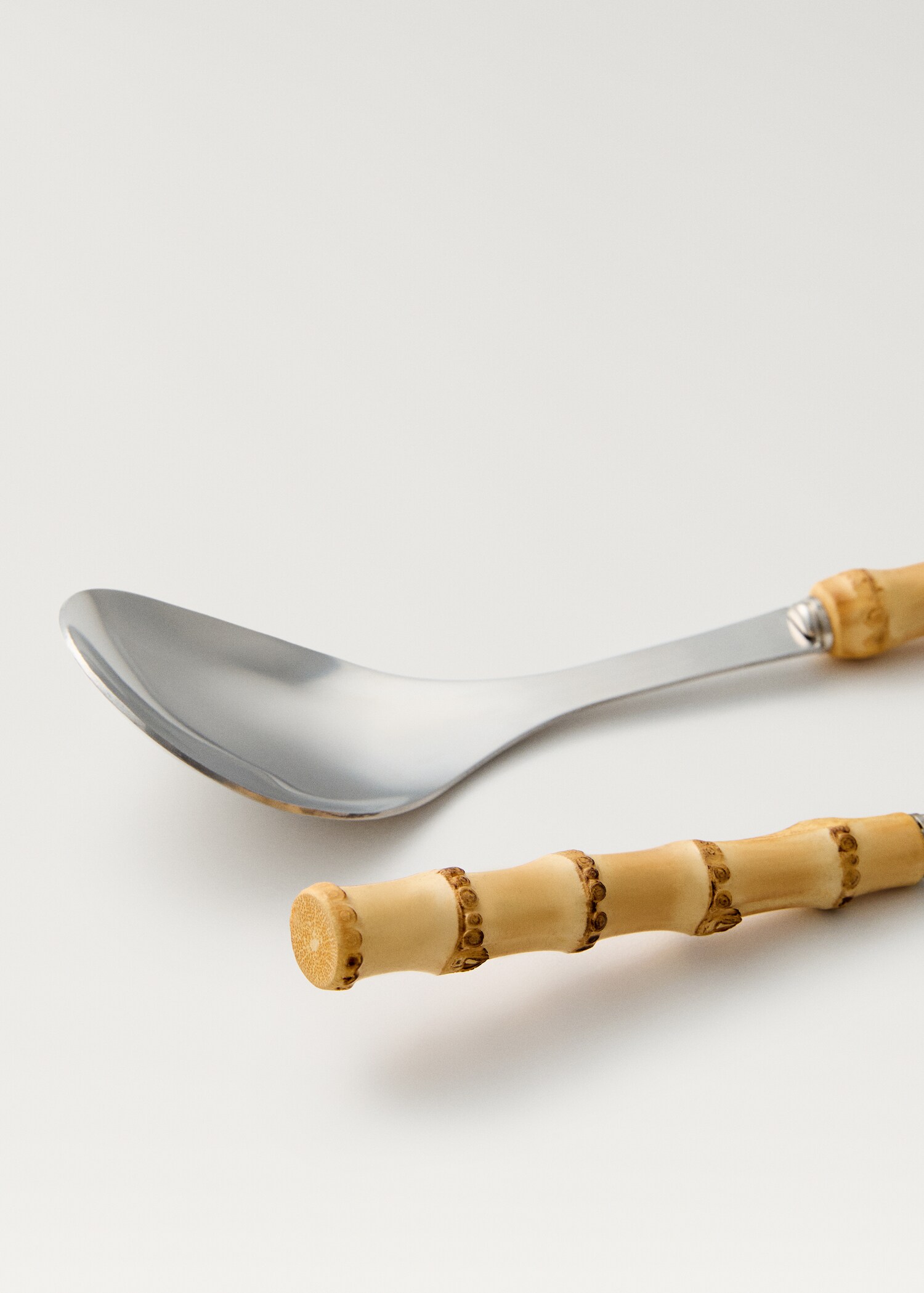 Set of serving cutlery with bamboo handles - Details of the article 1
