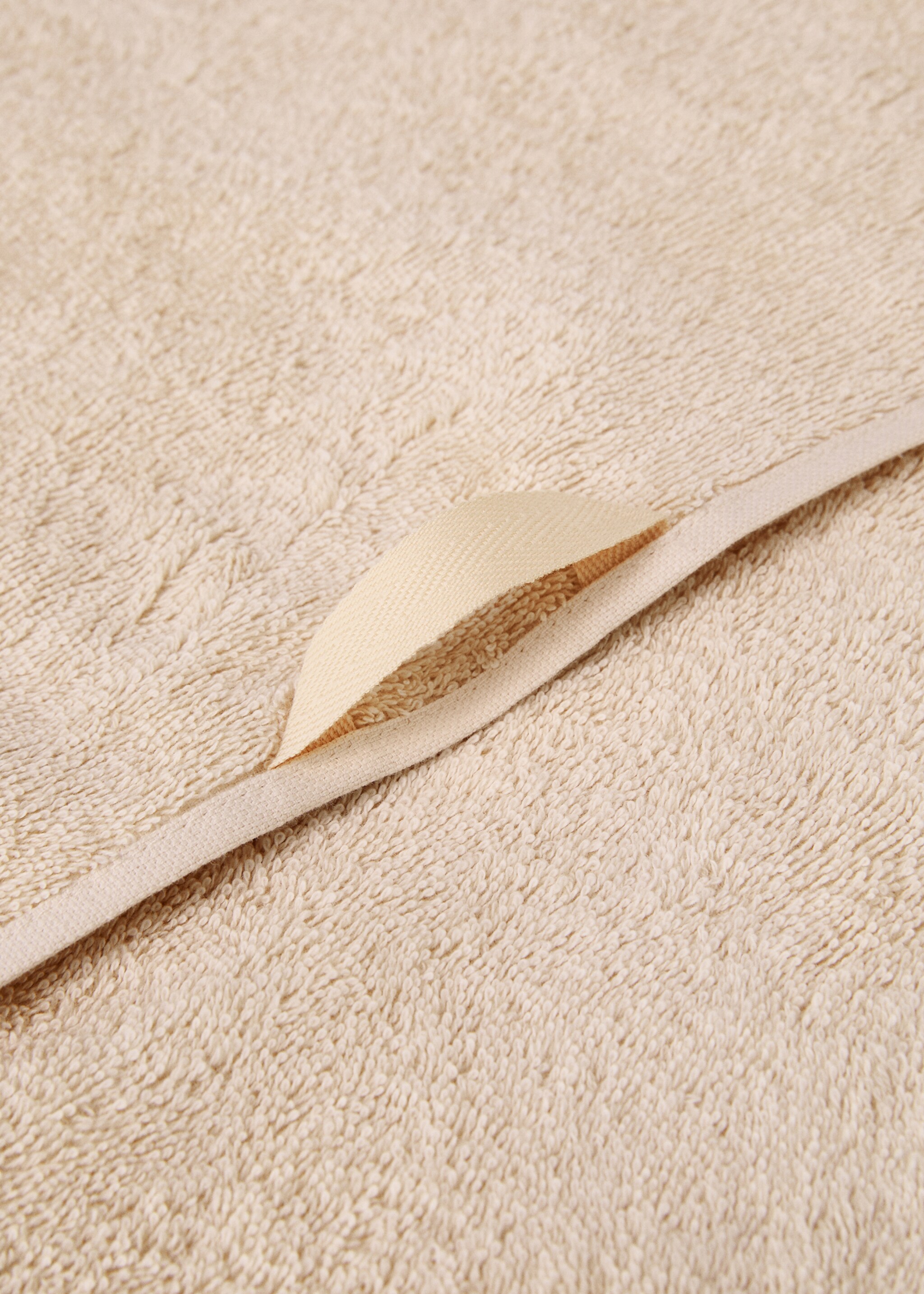 Cotton bath towel - Details of the article 3, Peach. Ref: 87033297-00.