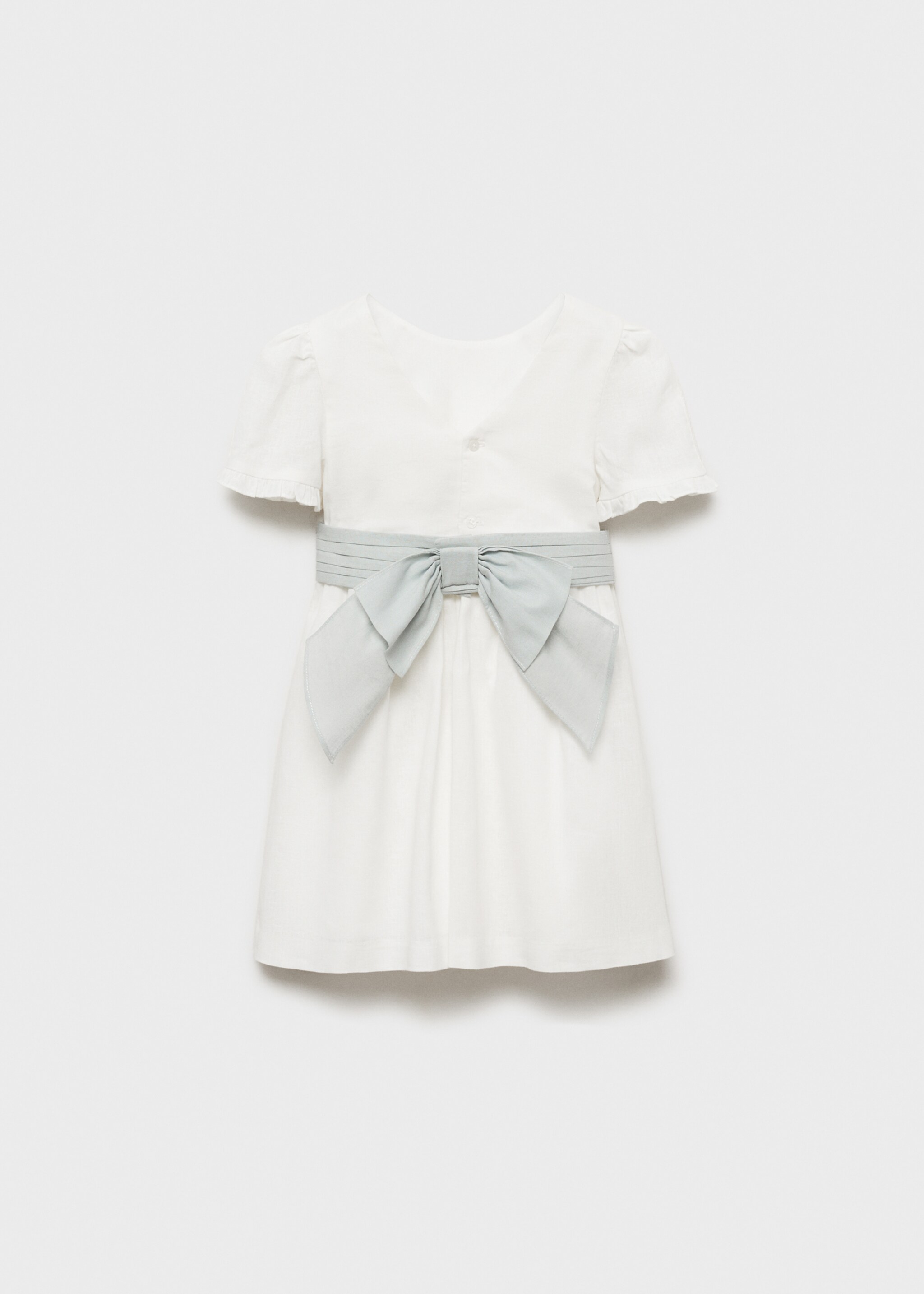 Bow linen-blend dress - Reverse of the article