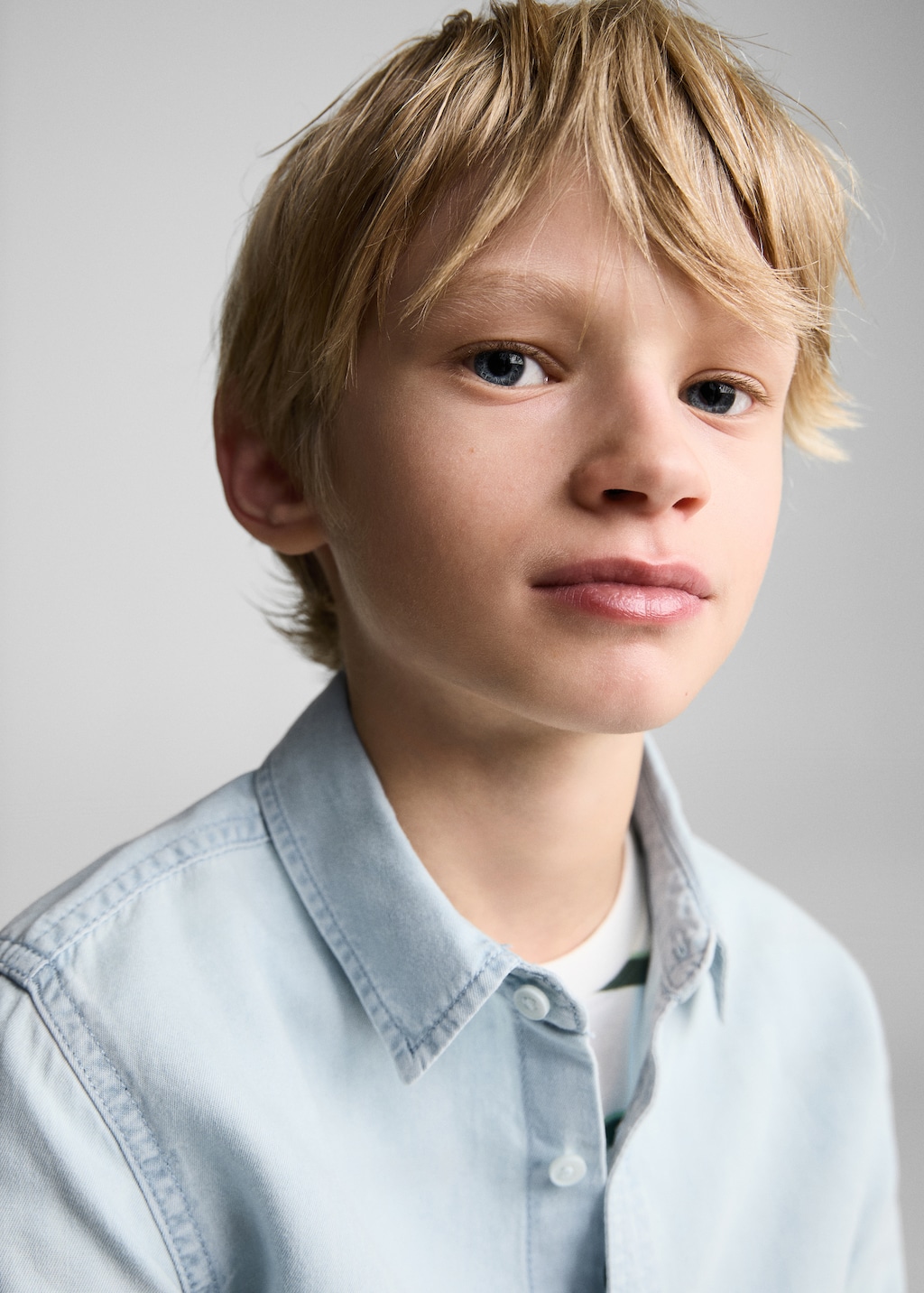 Slim-fit denim shirt - Kids | MANGO USA Slim-fit denim shirt - Kids | MANGO USA