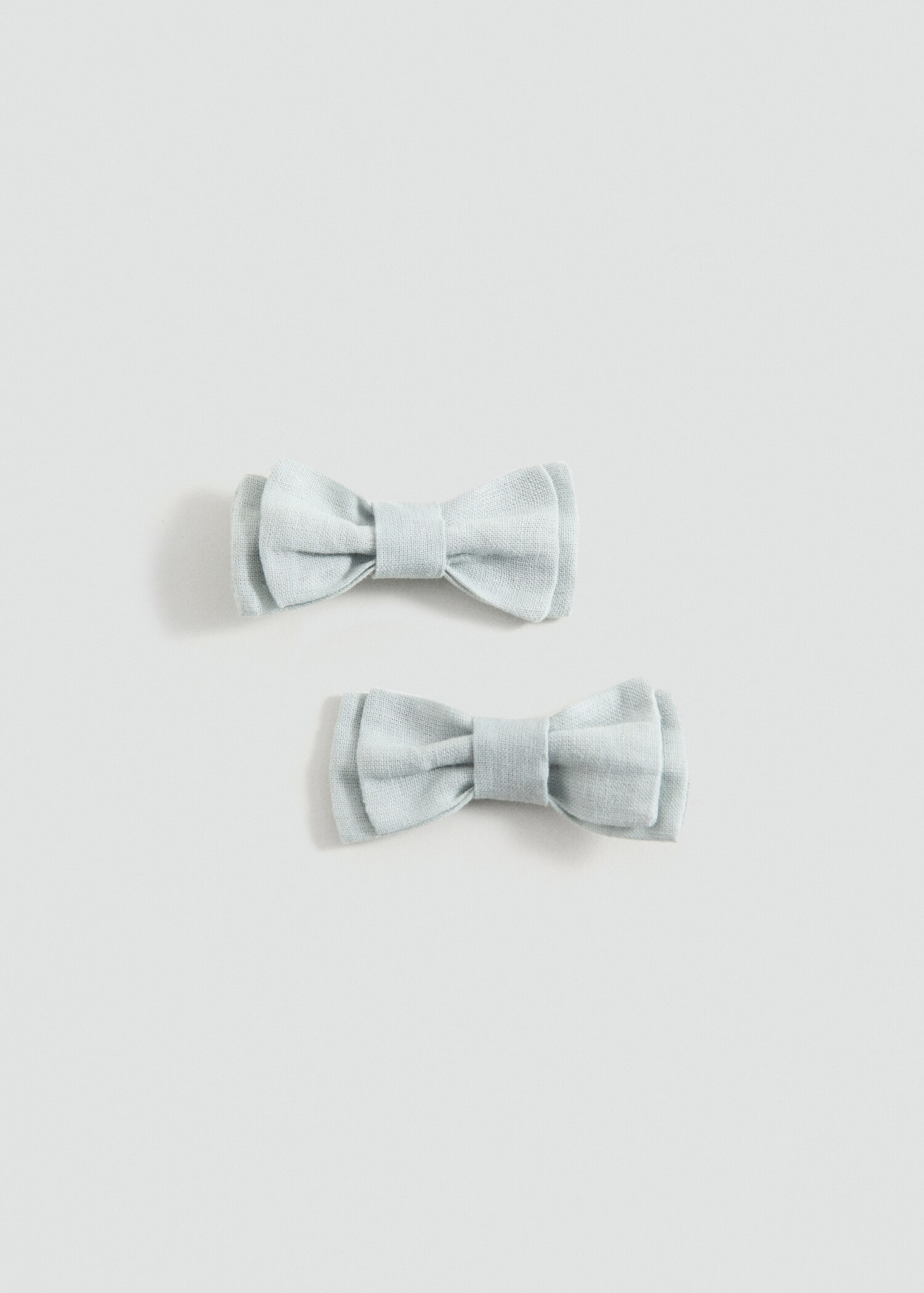 Lot 2 barrettes nœud lin - Article sans modèle