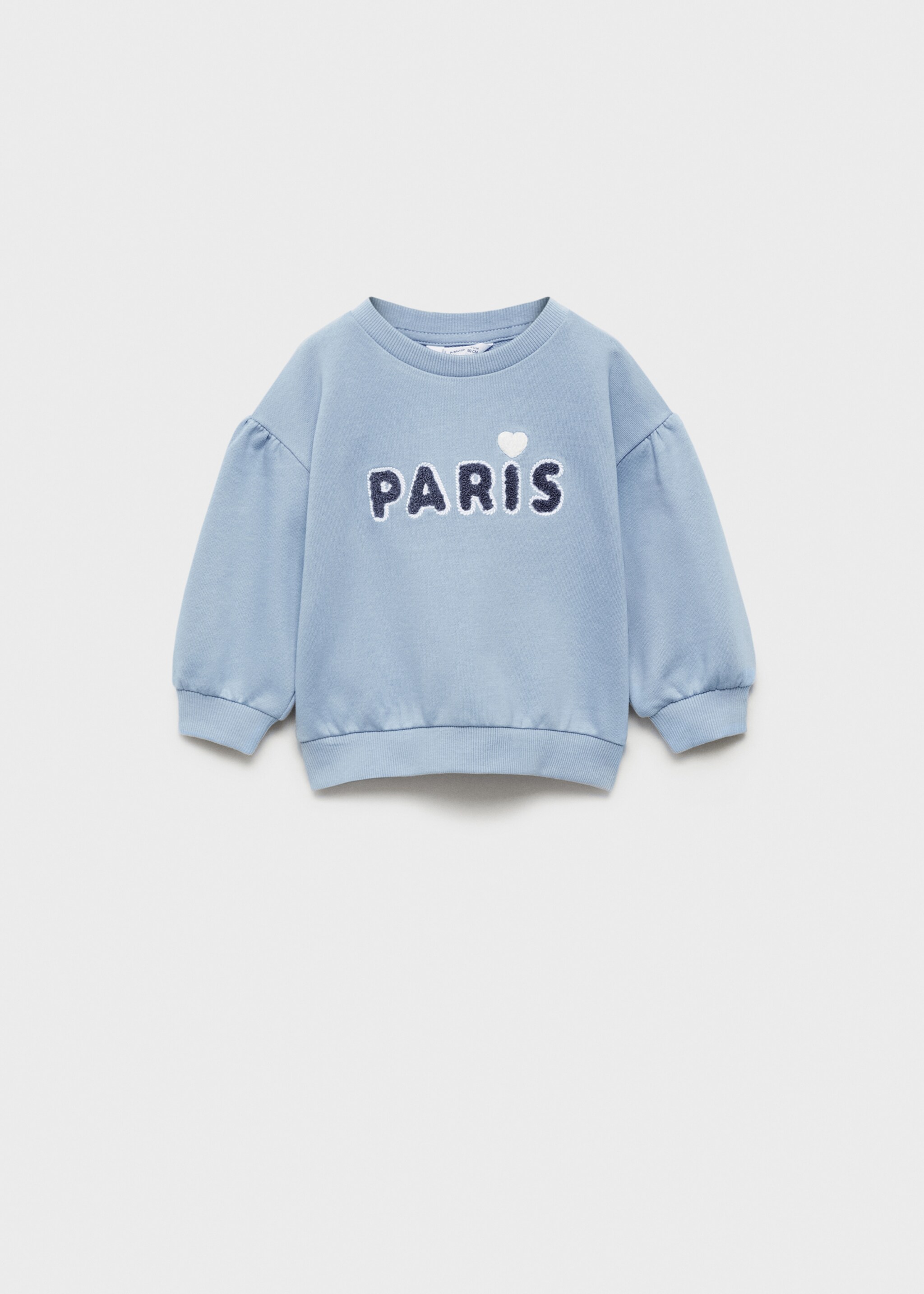 Sudadera algodón mensaje relieve - Artículo sin modelo