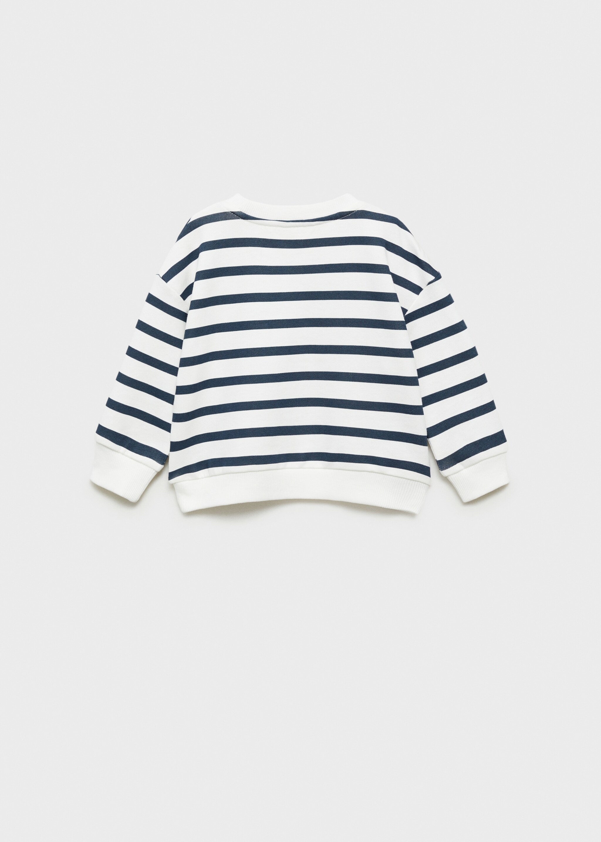 Sweat-shirt à rayures et message - Verso de l’article