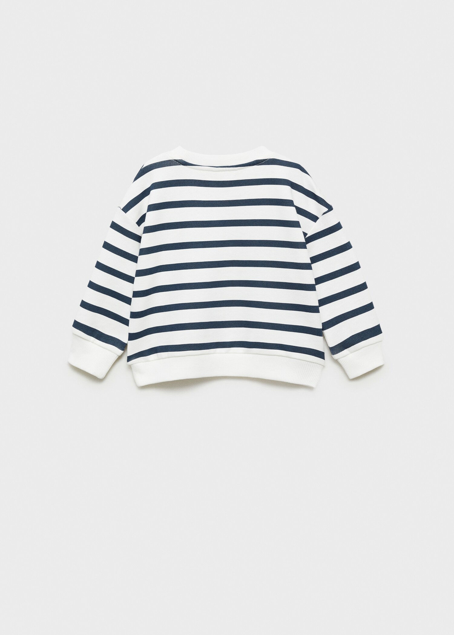 Message striped sweatshirt - Reverse of the article
