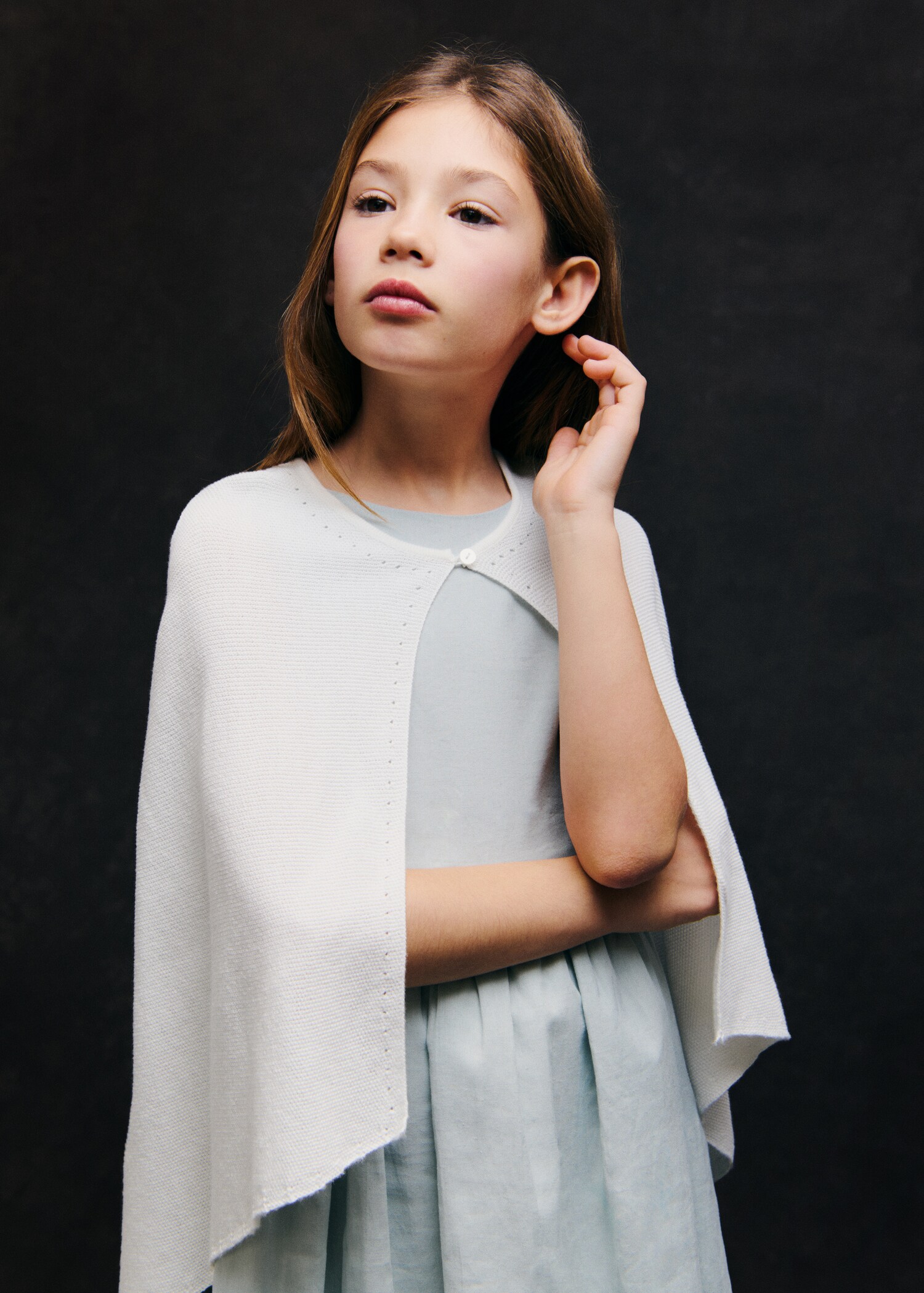 Cotton knit cape - Details of the article 5