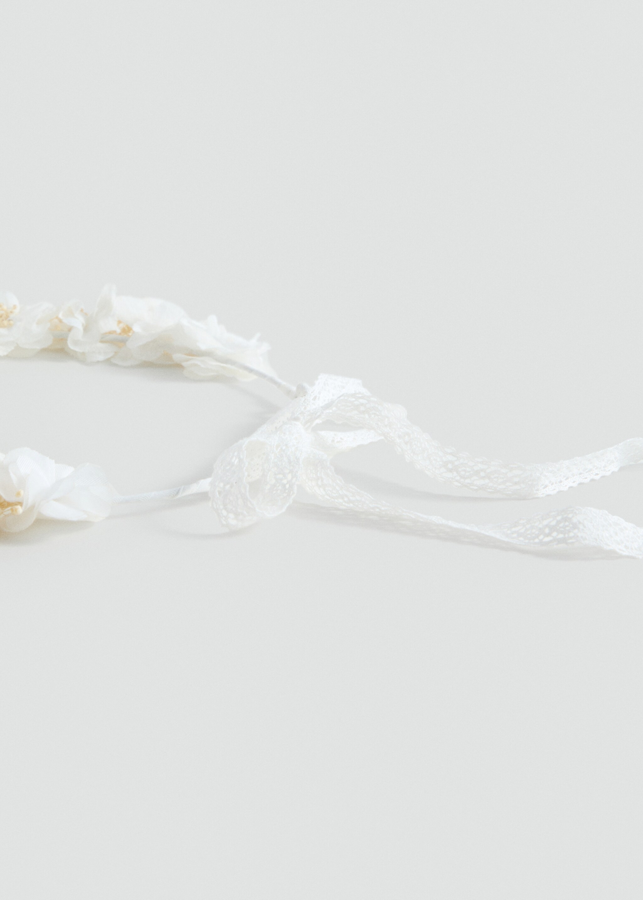 Tie closure flower hairband - Medium plane