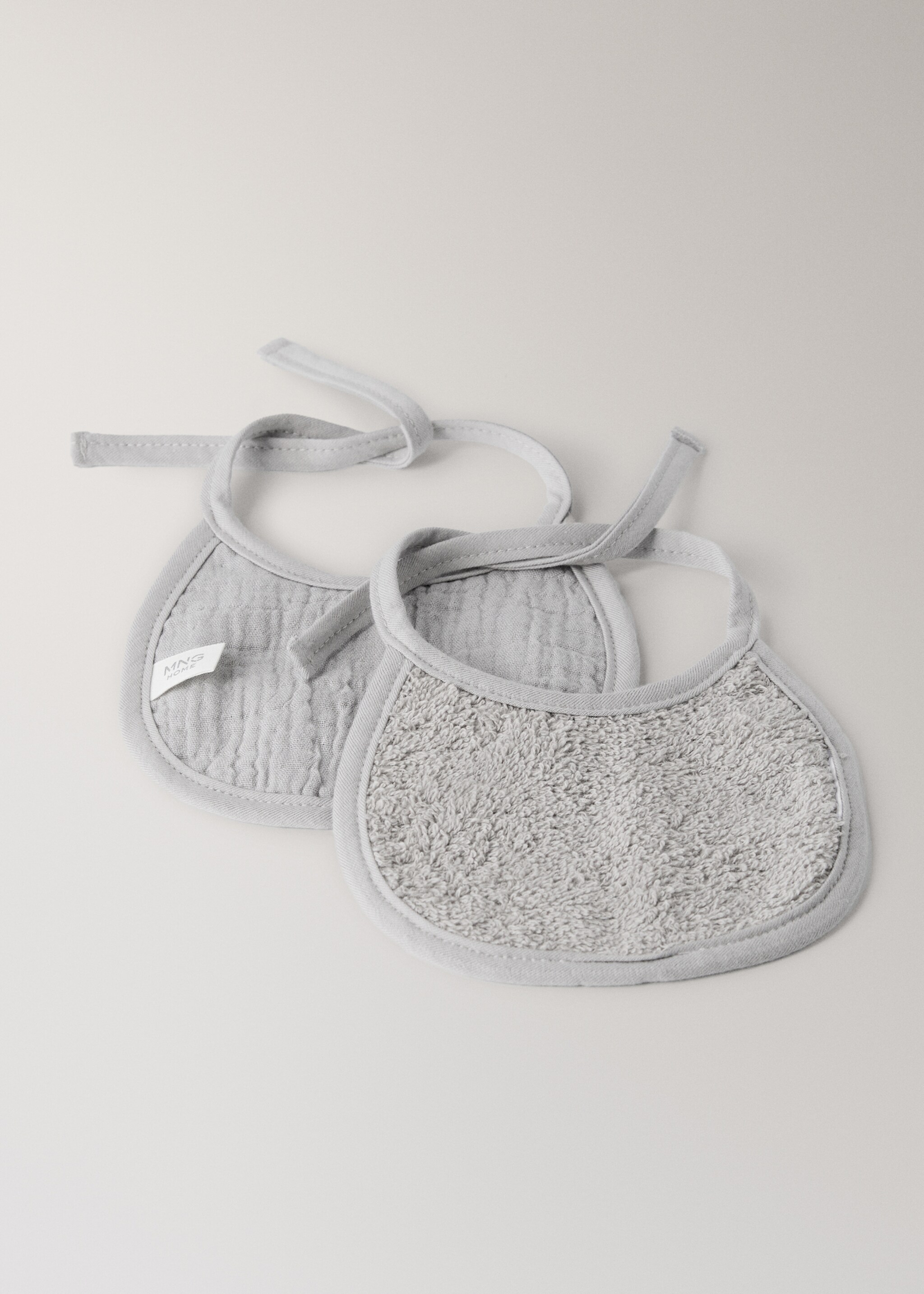 Haklapp i bomullsmuslin - Detaljer om artikeln 1, Grå. Ref: 87033655-00.