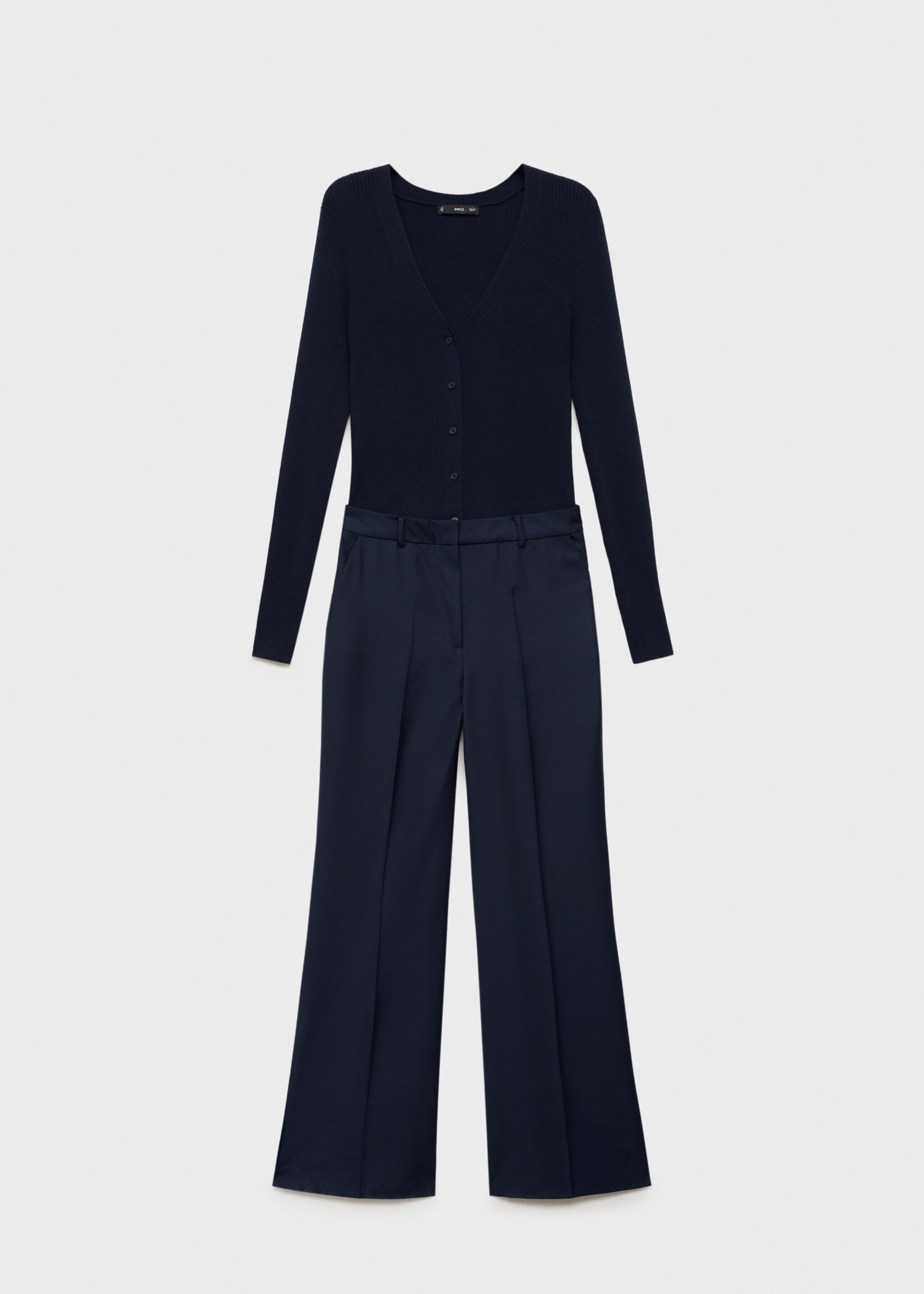 Contrast-bodice long jumpsuit - Article without model