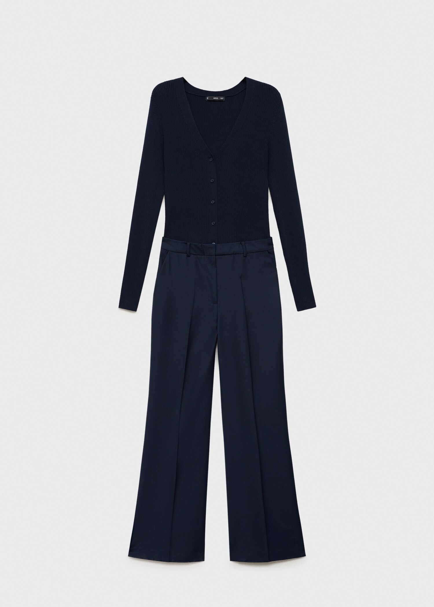 Contrast-bodice long jumpsuit - Article without model