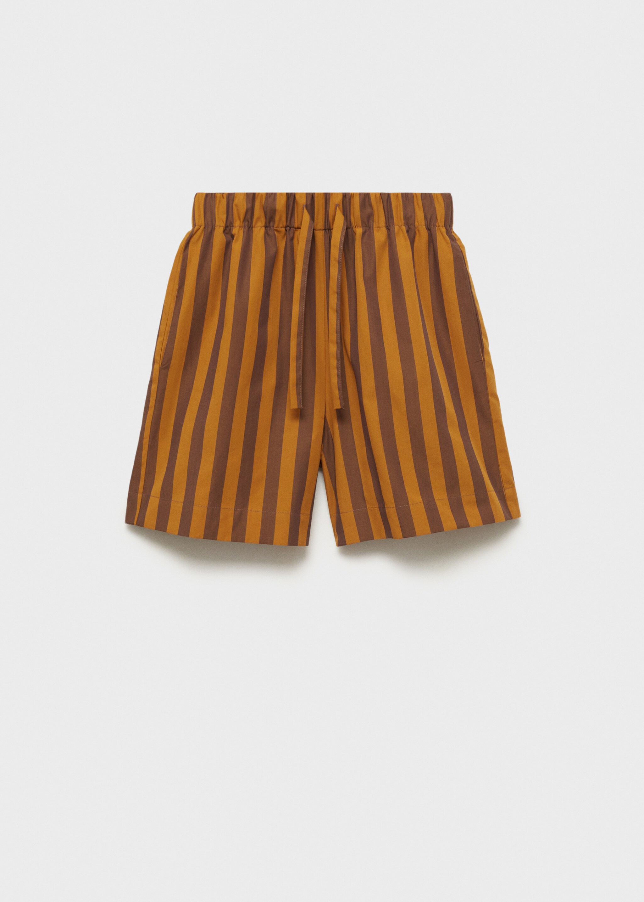 Woven two-tone striped shorts - Article without model
