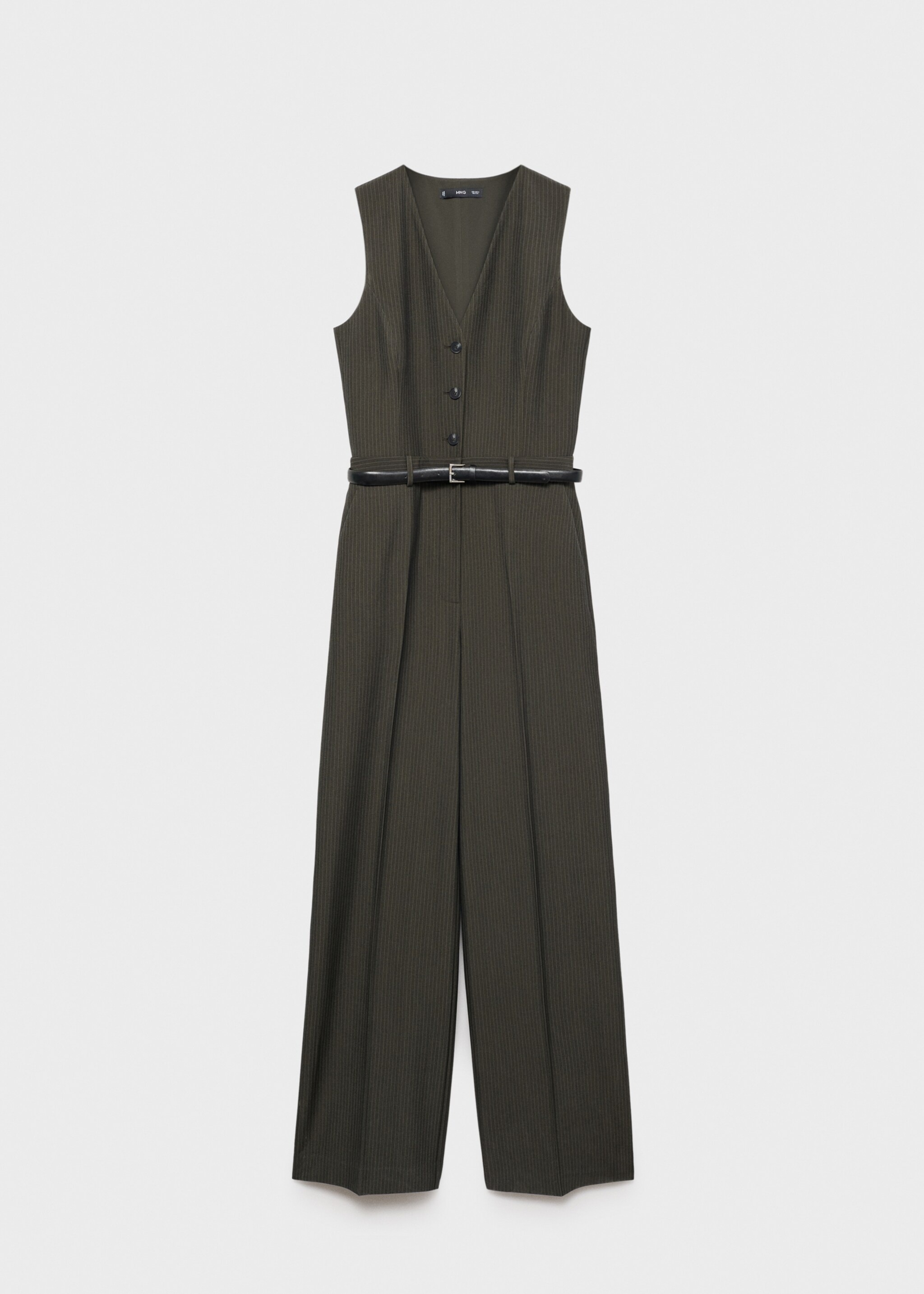 Pinstripe jumpsuit with belt - Article without model