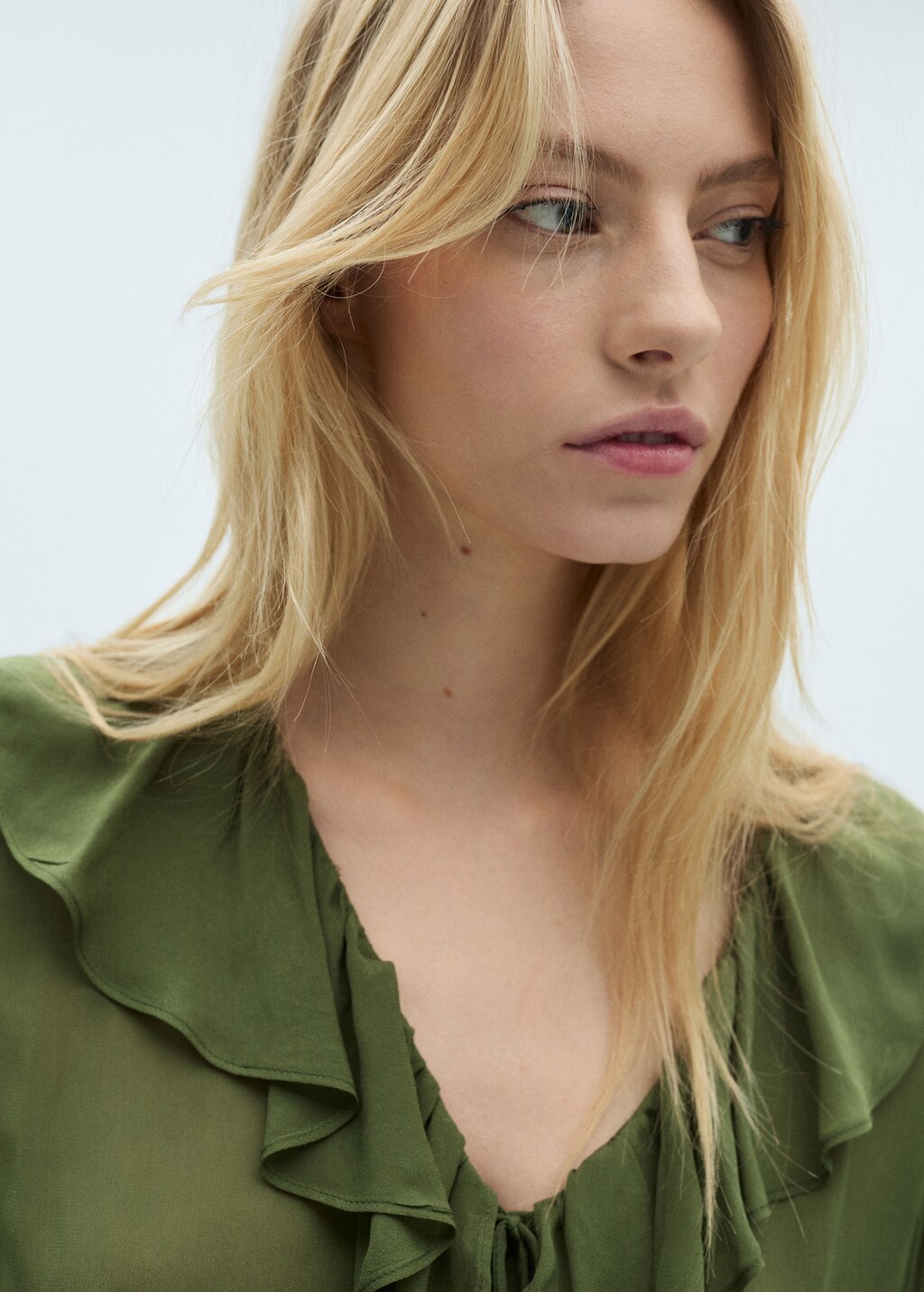 mango ruffle blouse