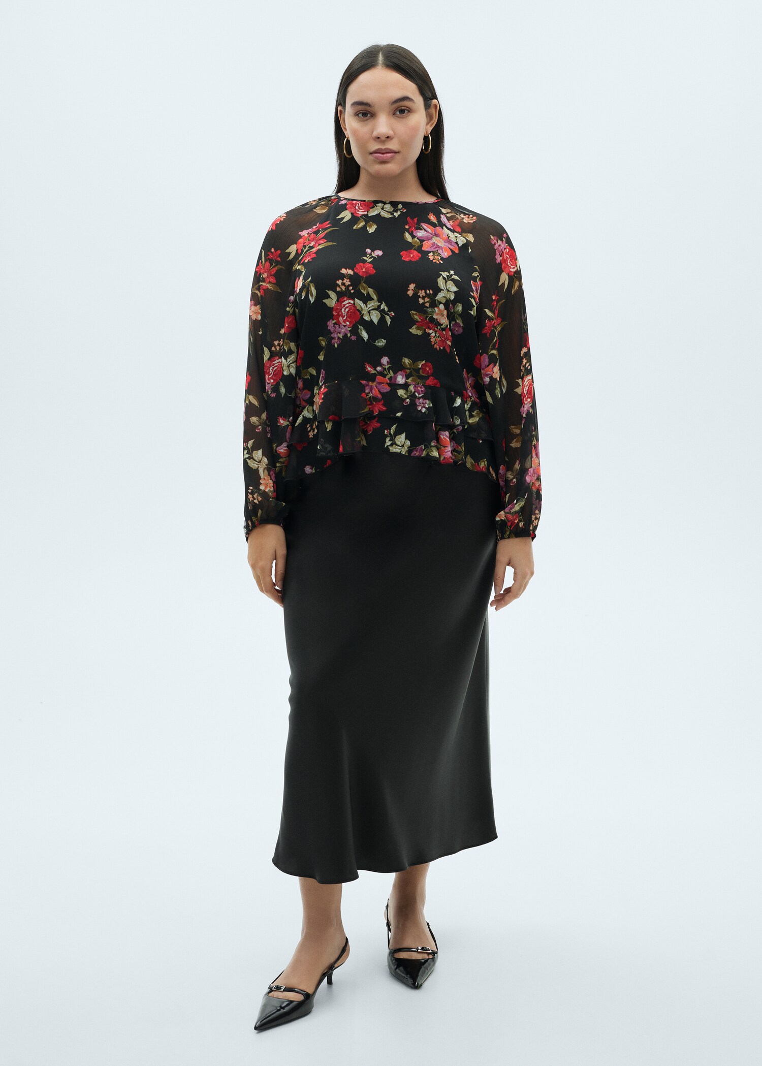 Floral ruffled blouse - Details of the article 3