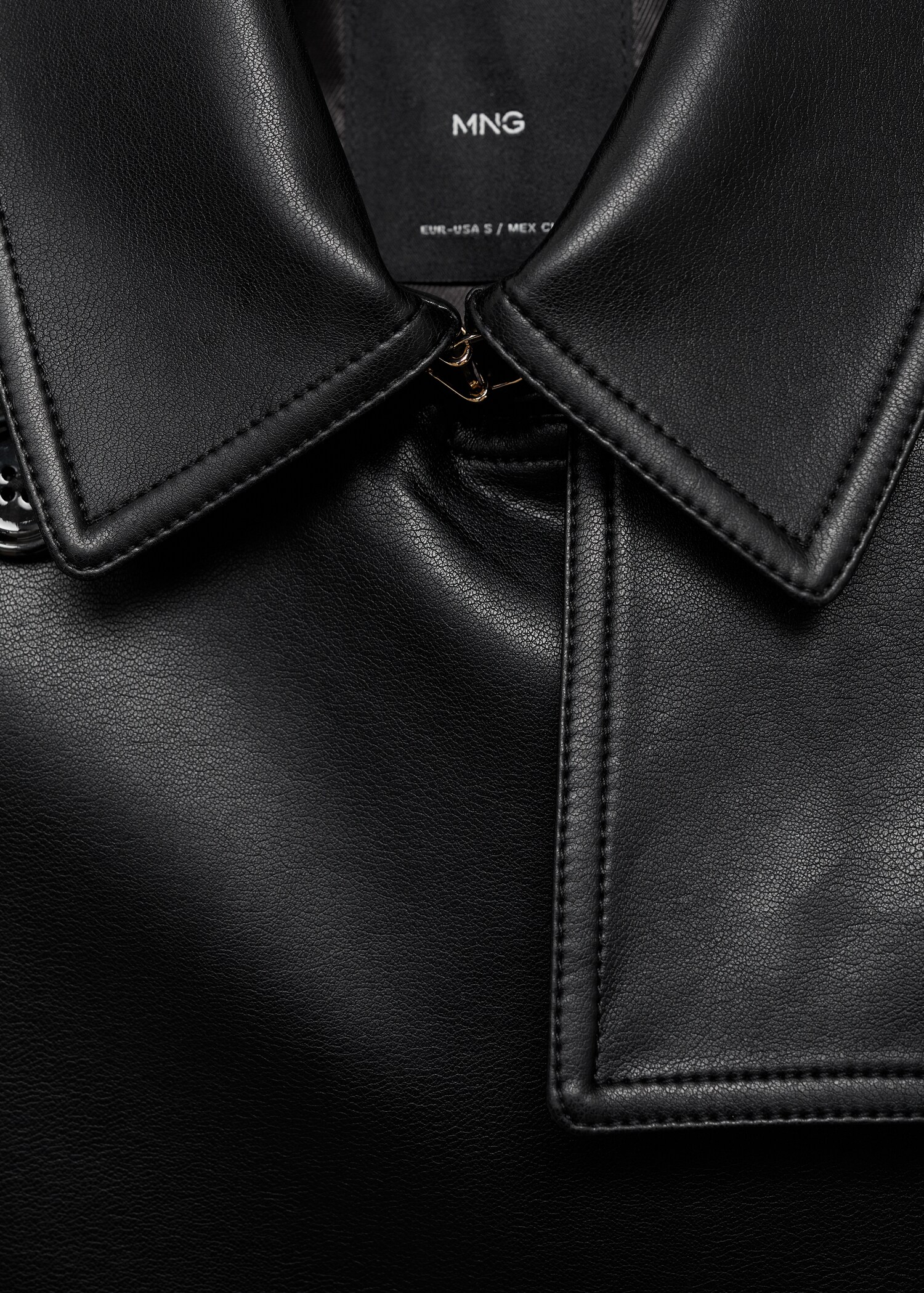 Leather-effect trench coat - Details of the article 0