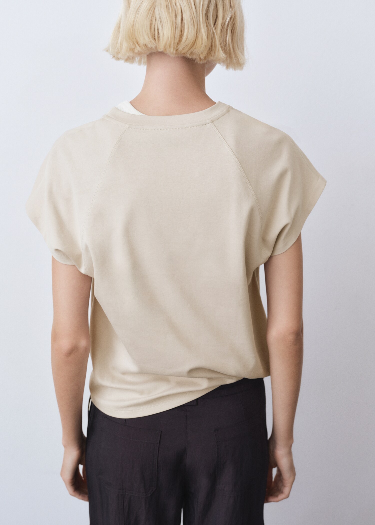Katoenen T-shirt met ronde hals - Achterkant van het artikel