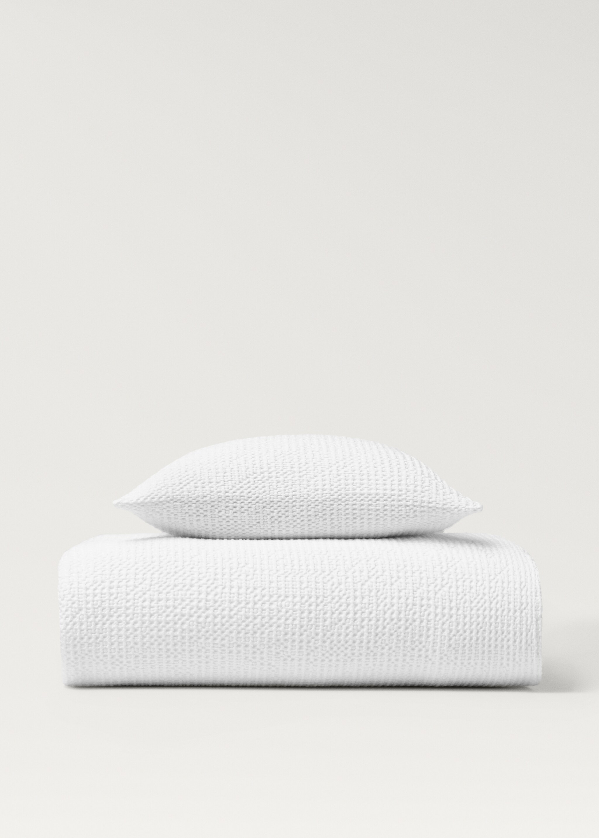 Garment-dyed sprei van wafelkatoen voor wieg - Detail van het artikel 4
